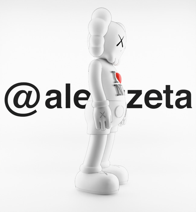 Kaws Love NY New York Textured Low-poly 3D model_30