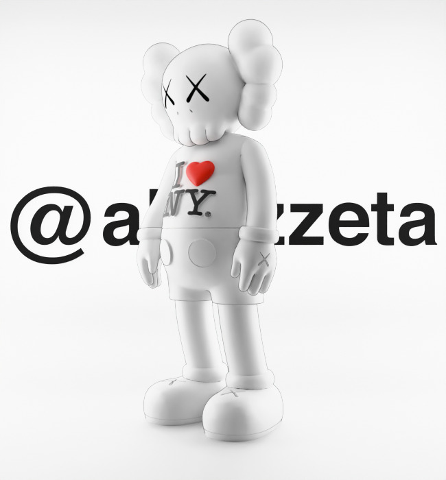 Kaws Love NY New York Textured Low-poly 3D model_5