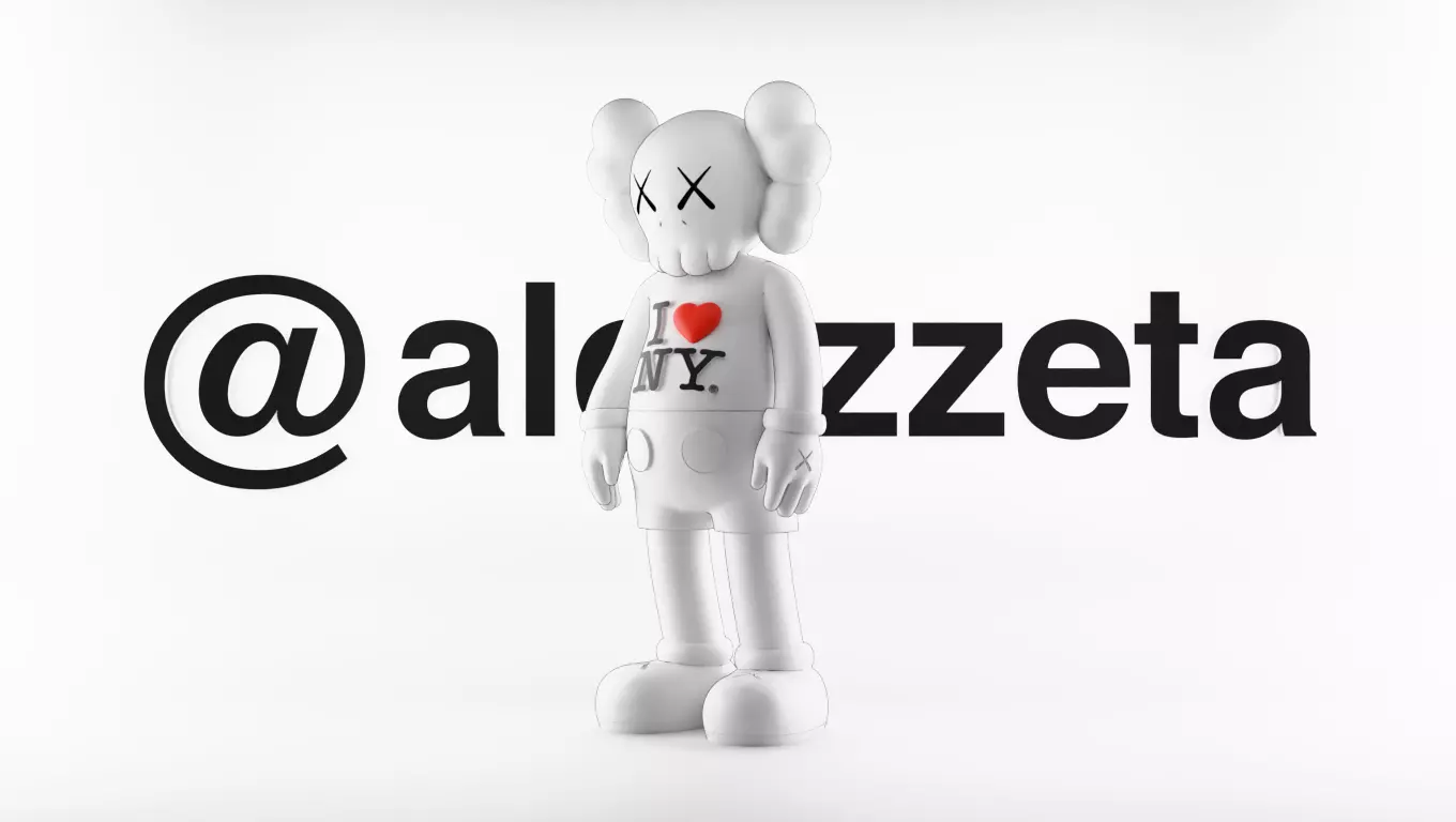 Kaws Love NY New York Textured Low-poly 3D model_0