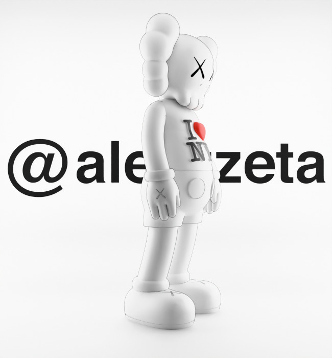 Kaws Love NY New York Textured Low-poly 3D model_31