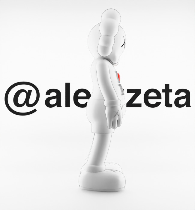 Kaws Love NY New York Textured Low-poly 3D model_28