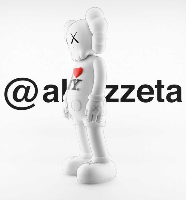 Kaws Love NY New York Textured Low-poly 3D model_7