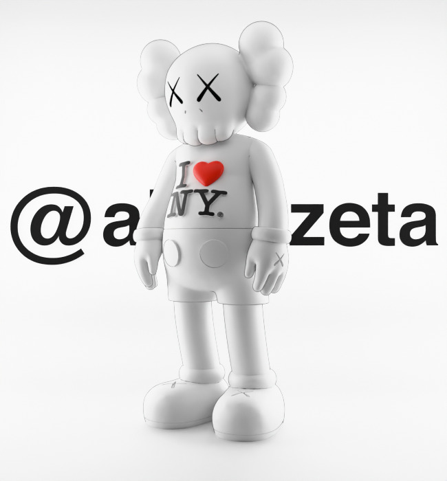 Kaws Love NY New York Textured Low-poly 3D model_4
