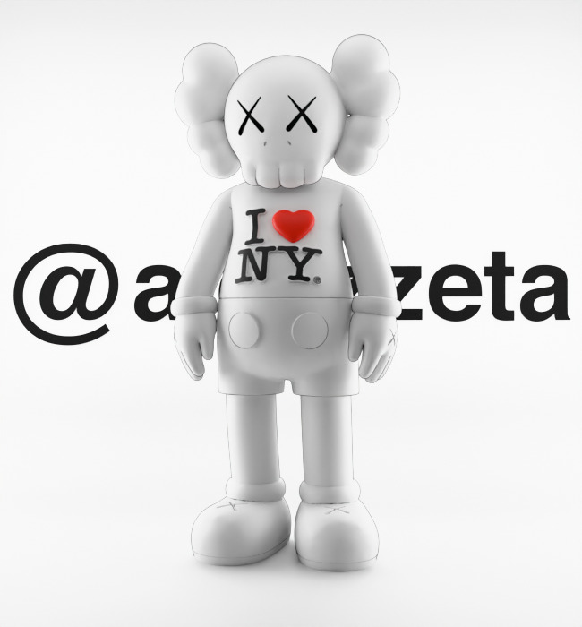 Kaws Love NY New York Textured Low-poly 3D model_2