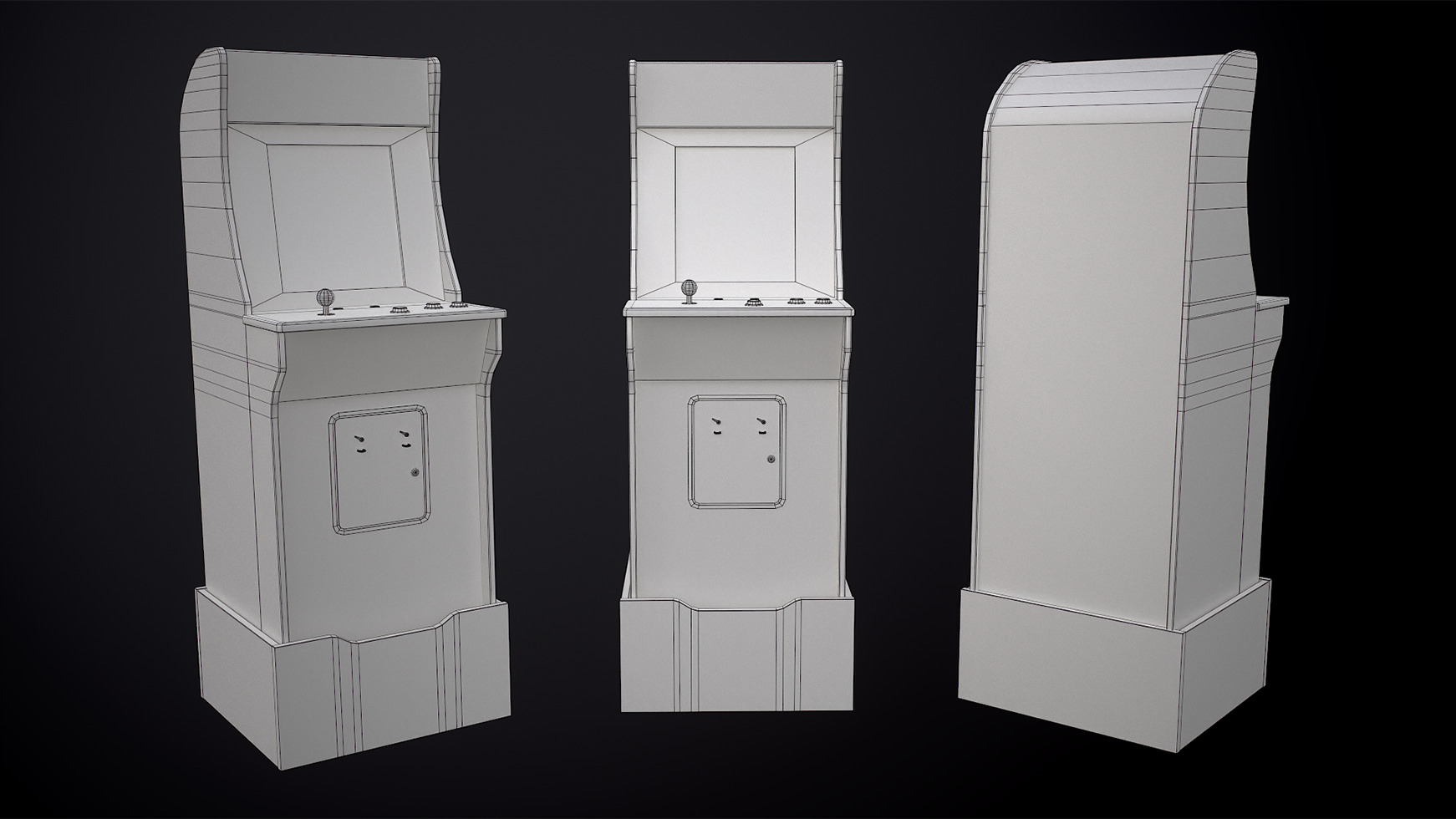 Arcade Cabinet Donkey Kong 3D model_1