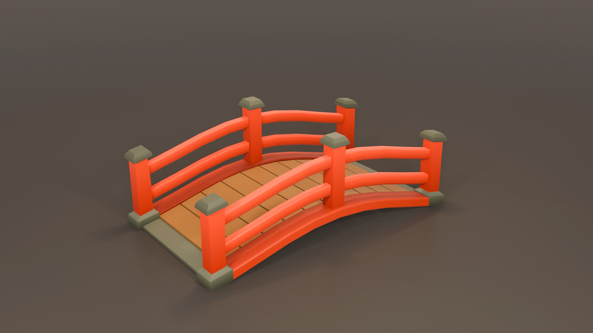 Japanese Low Poly Environment Pack Low-poly 3D model_4