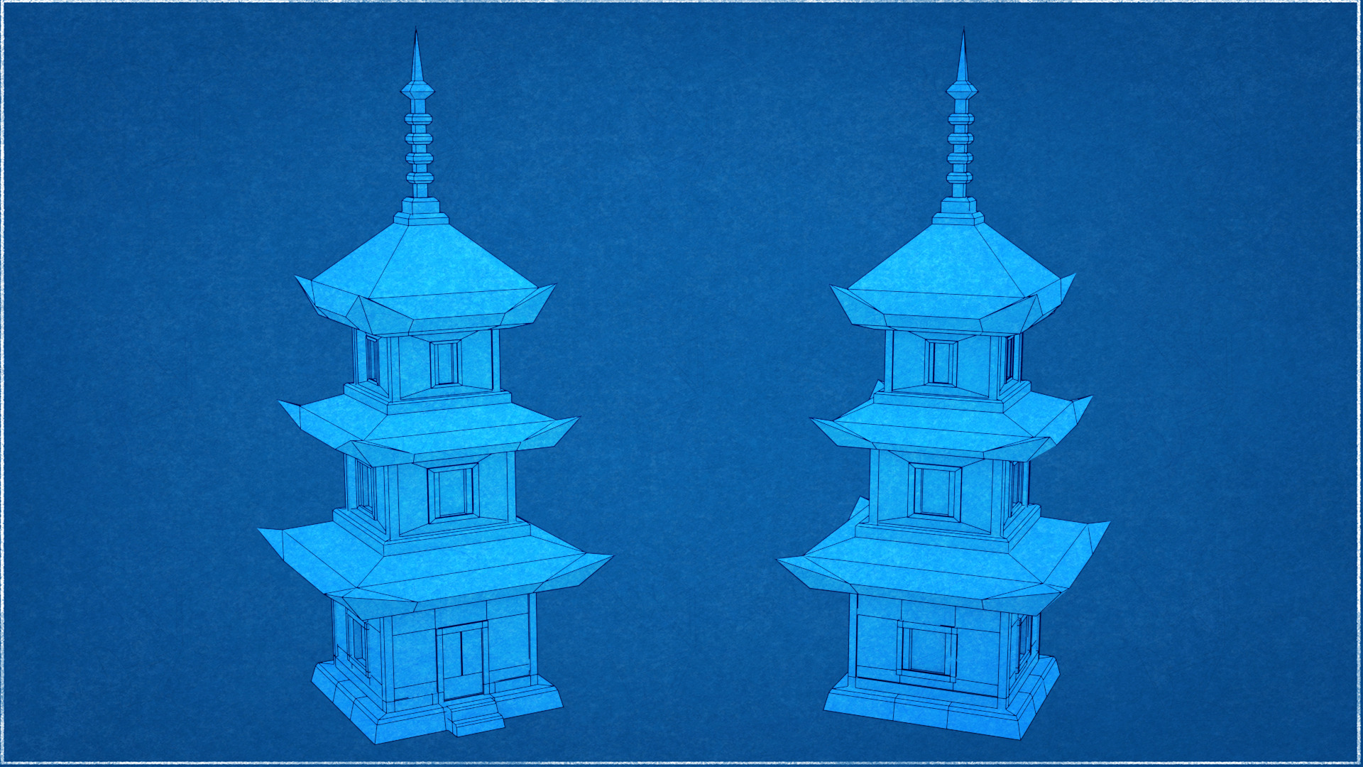 Japanese Low Poly Environment Pack Low-poly 3D model_23