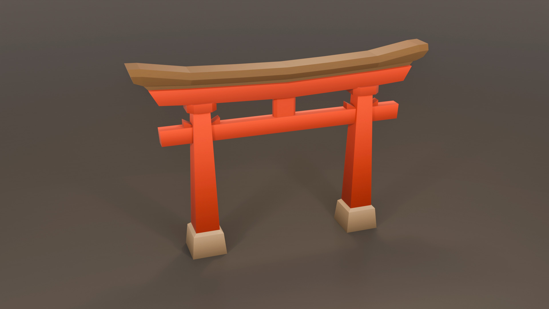 Japanese Low Poly Environment Pack Low-poly 3D model_5