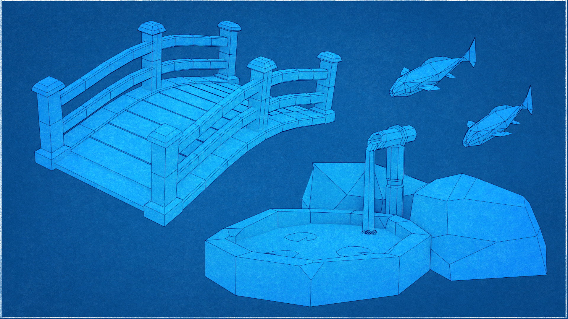 Japanese Low Poly Environment Pack Low-poly 3D model_20