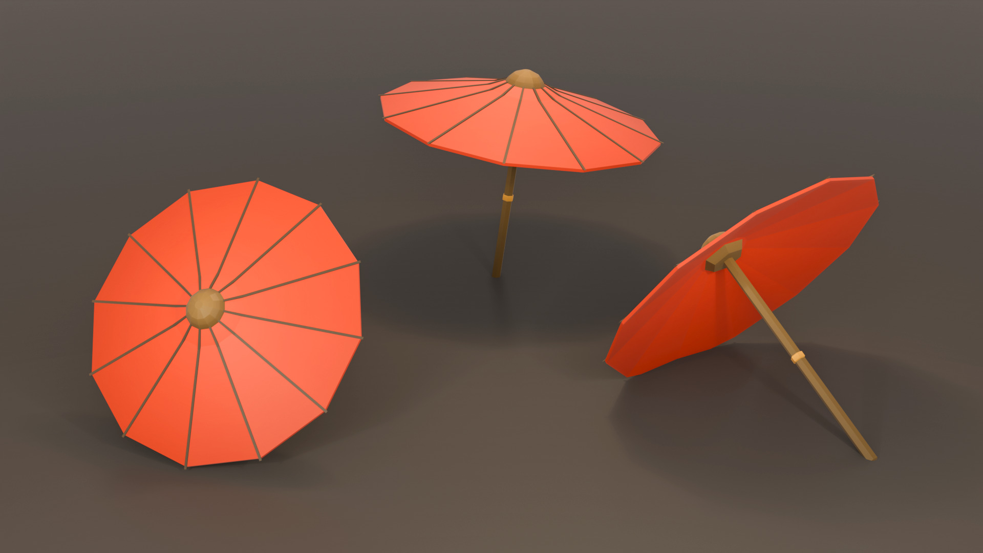 Japanese Low Poly Environment Pack Low-poly 3D model_11