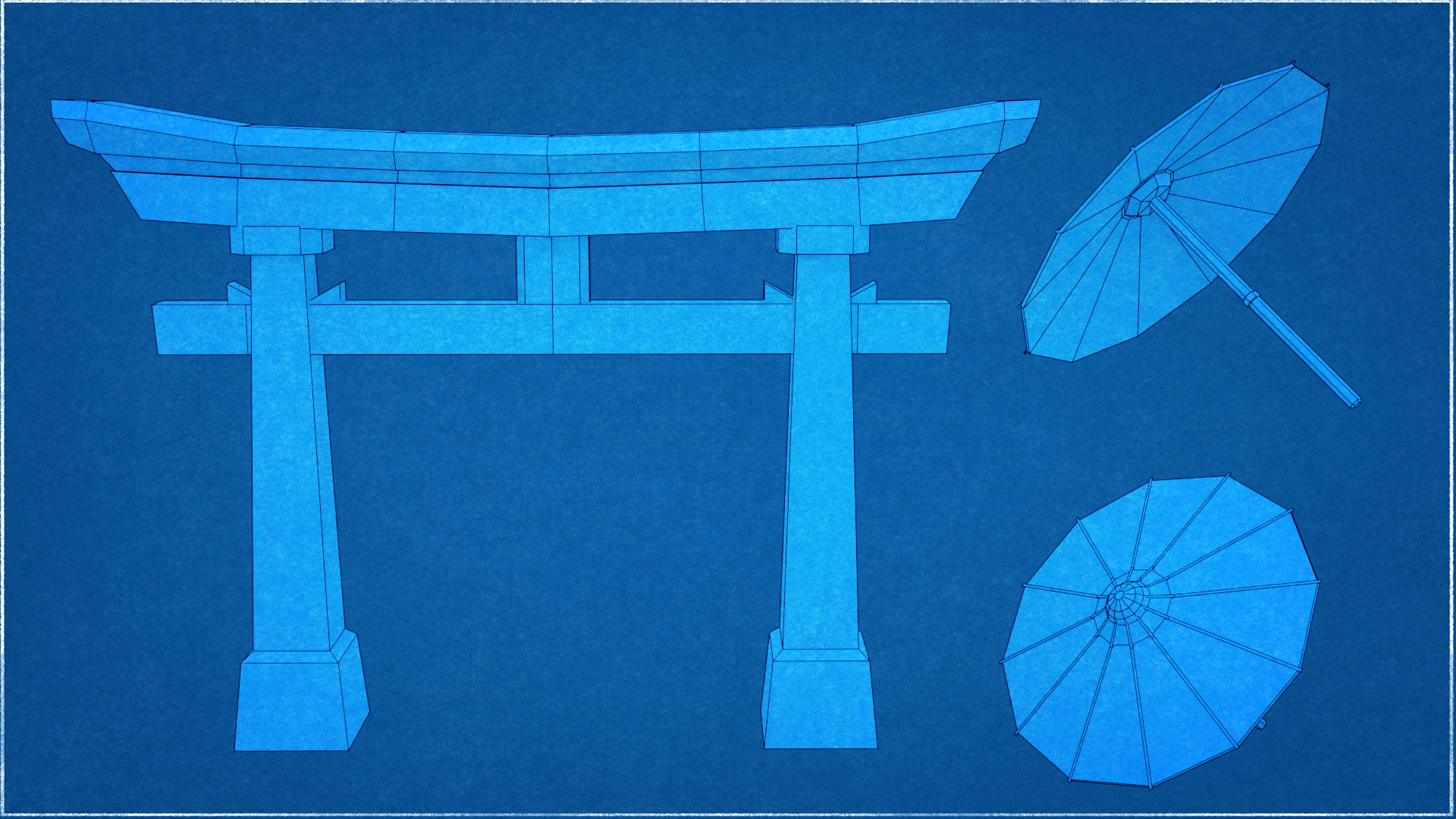 Japanese Low Poly Environment Pack Low-poly 3D model_19