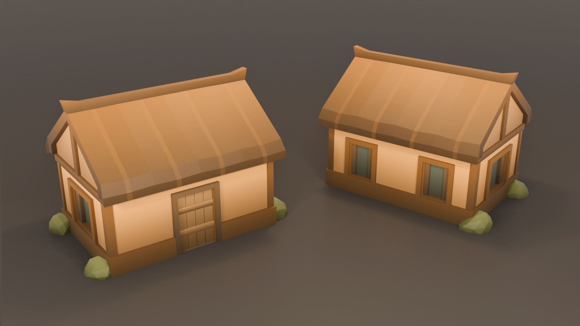 Japanese Low Poly Environment Pack Low-poly 3D model_2