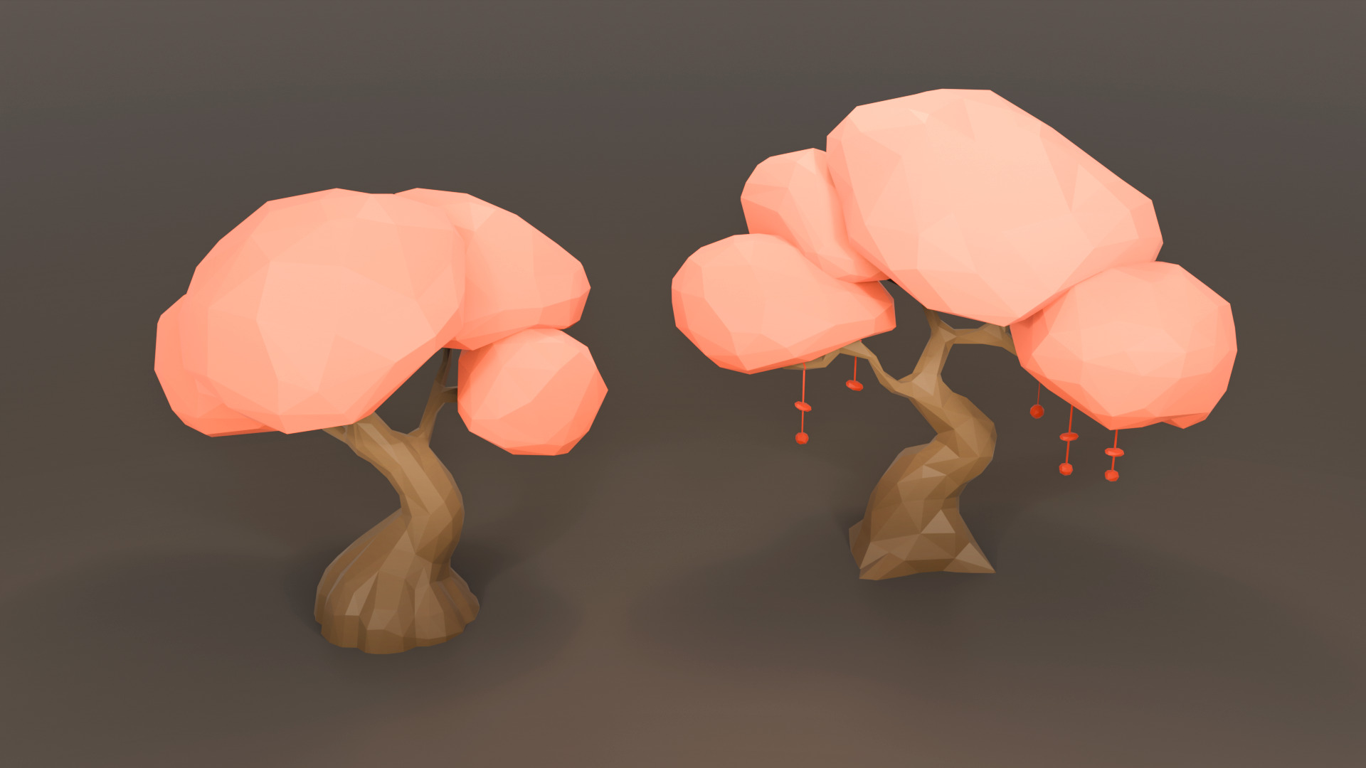 Japanese Low Poly Environment Pack Low-poly 3D model_3