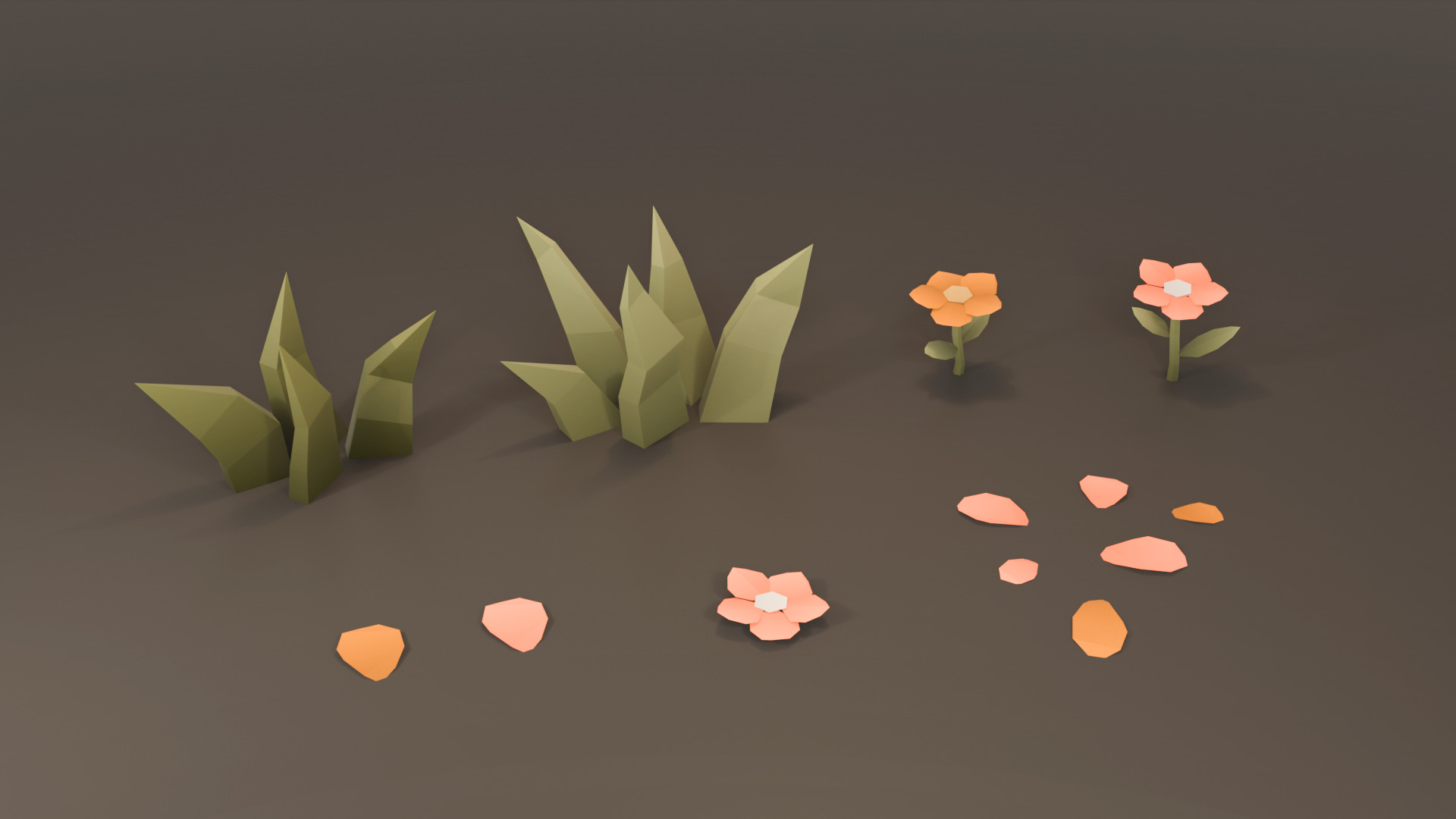 Japanese Low Poly Environment Pack Low-poly 3D model_13