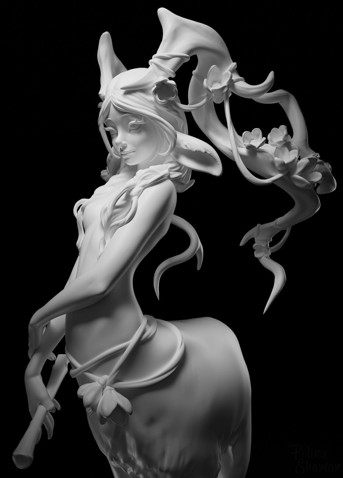 Shy - printable stl 3D print model_3