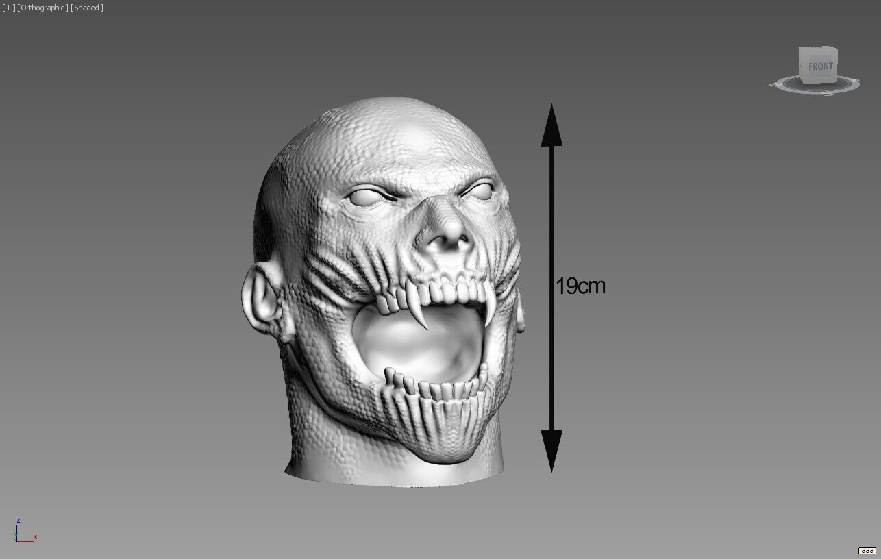 Scream skull human Headphone Stand 3D print model_4