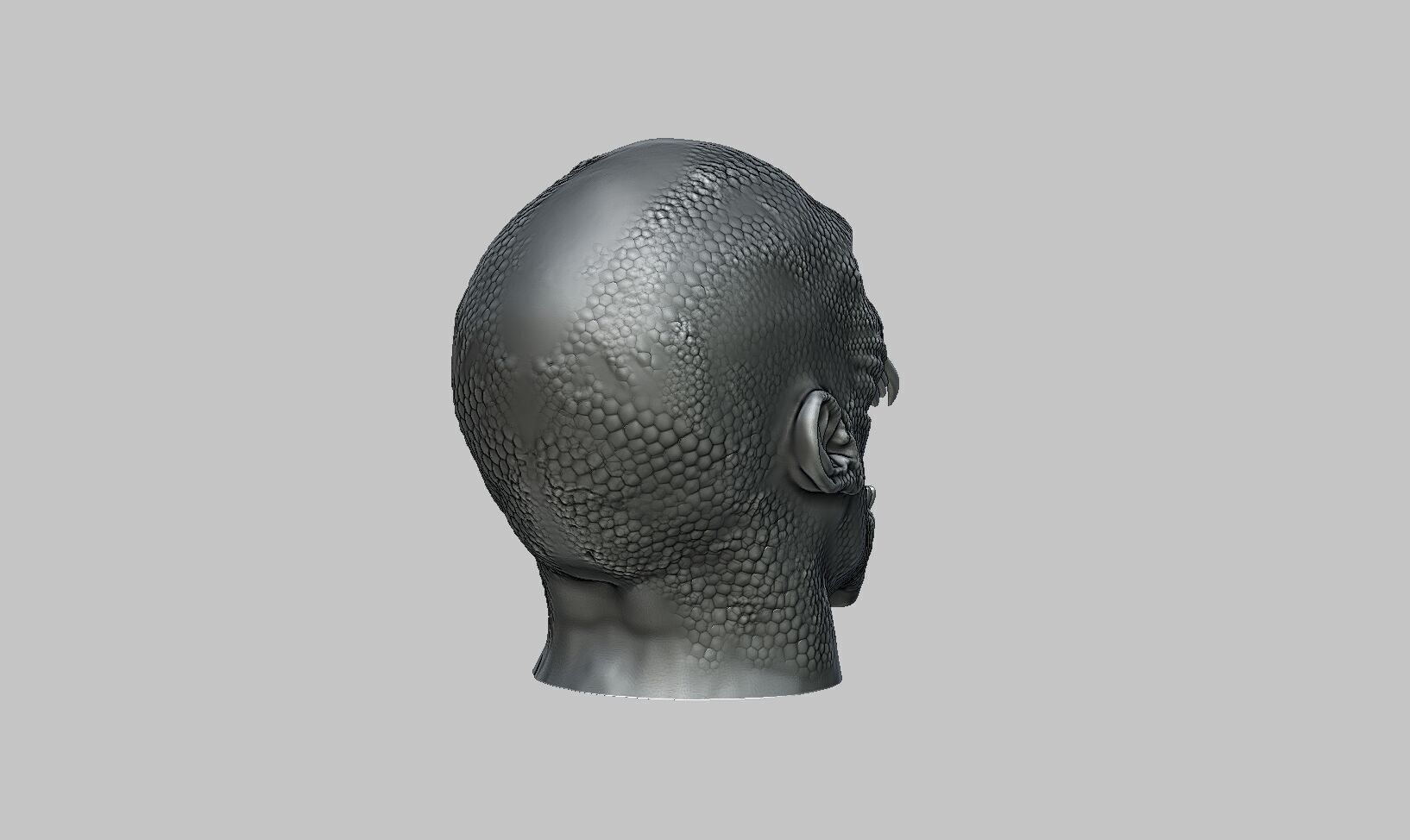 Scream skull human Headphone Stand 3D print model_8