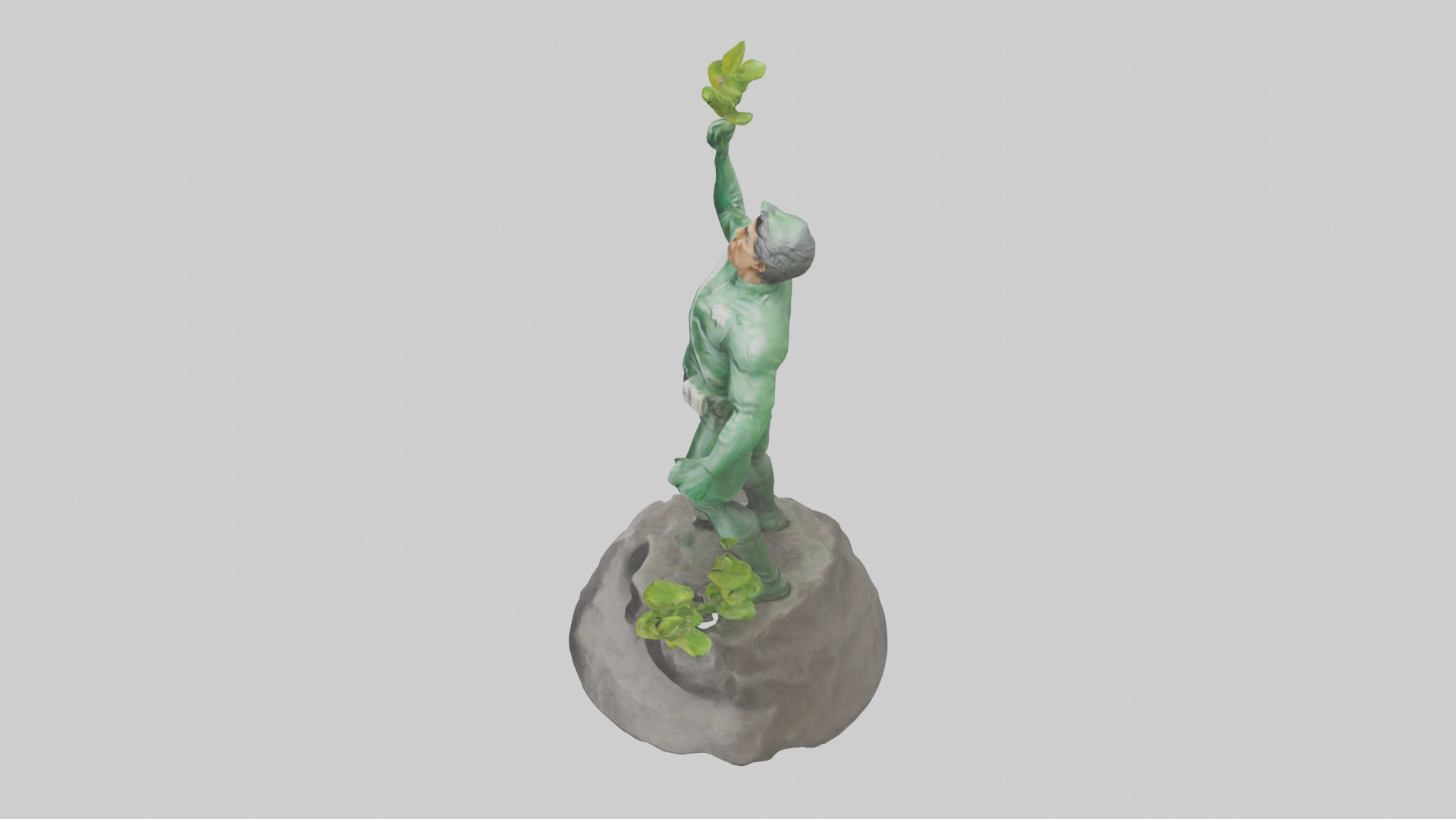 Ecological Action Hero Statue model 3D model_17
