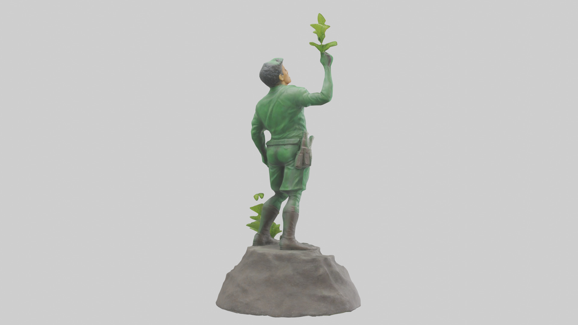 Ecological Action Hero Statue model 3D model_2