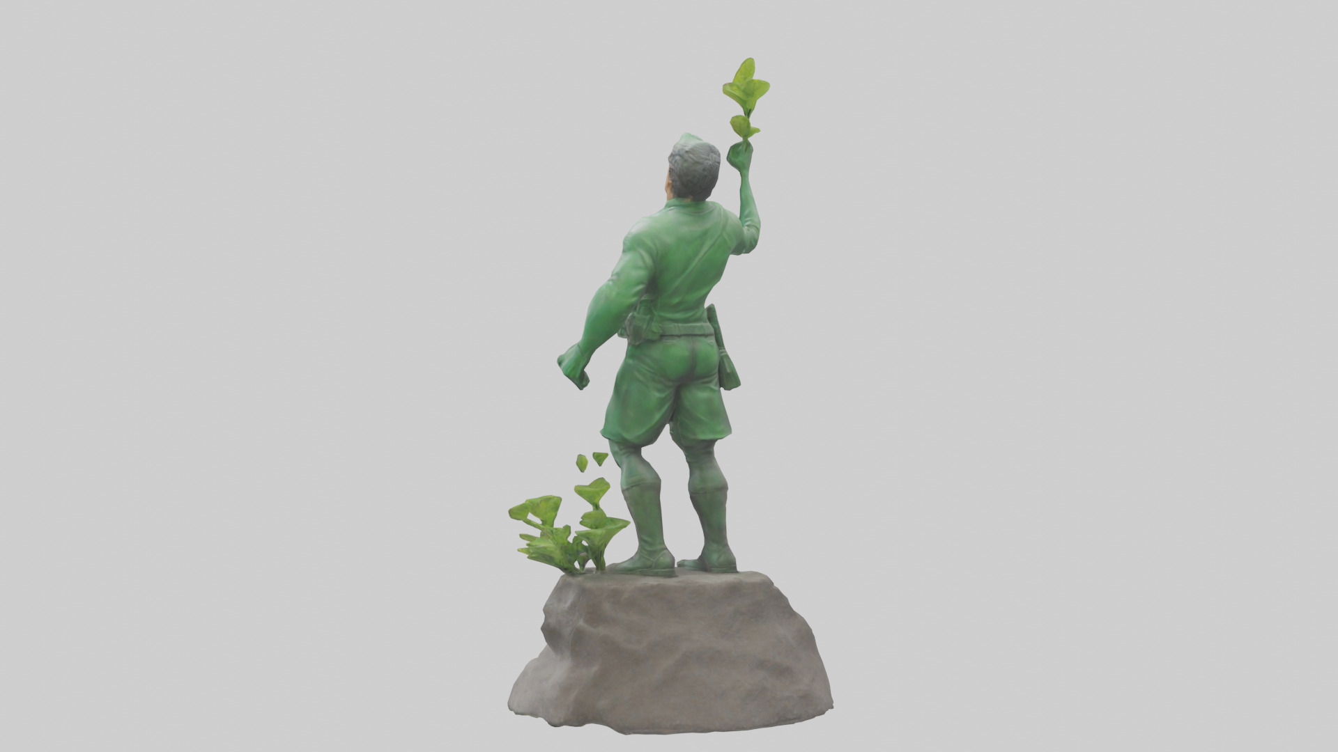 Ecological Action Hero Statue model 3D model_1