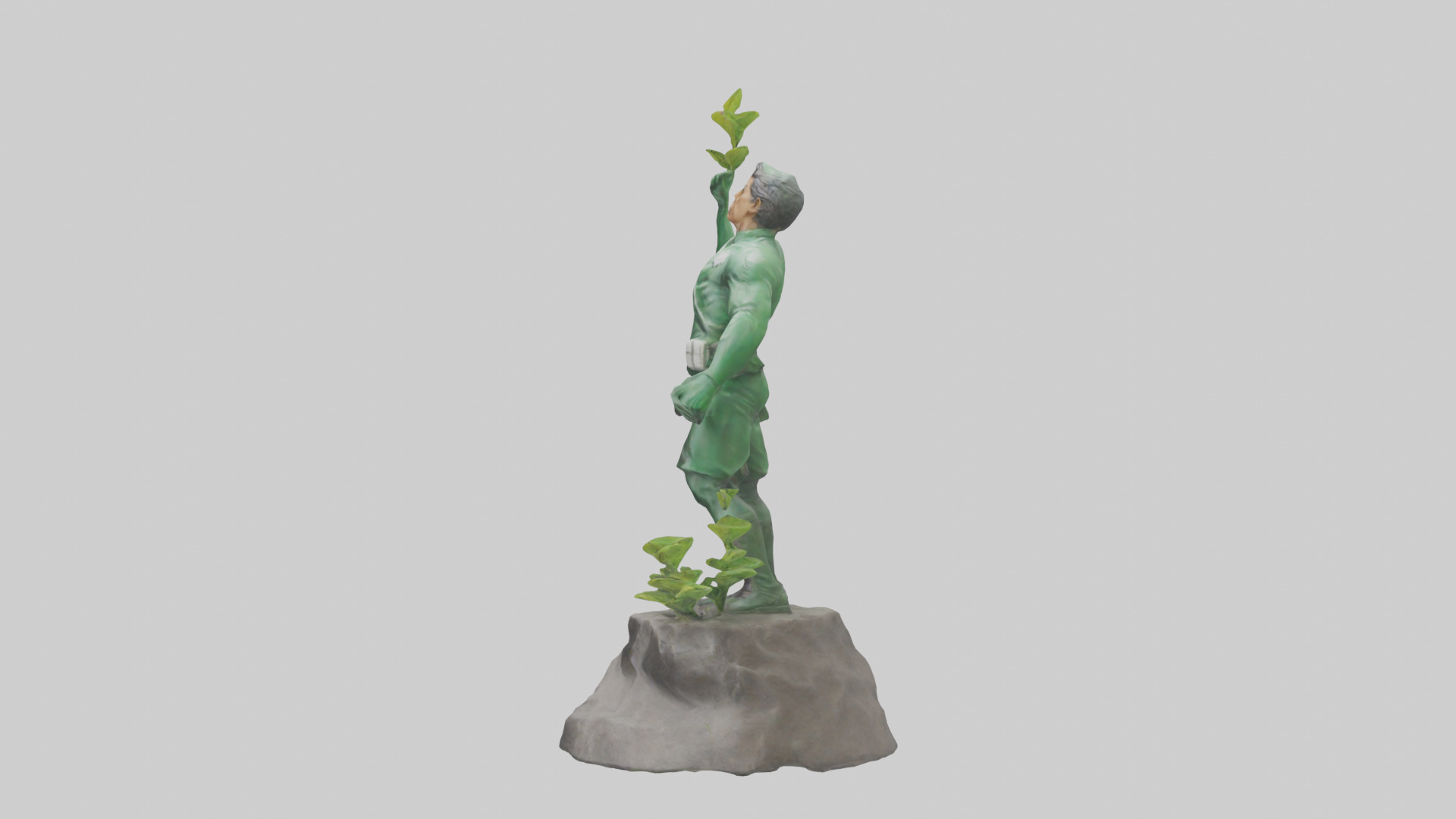 Ecological Action Hero Statue model 3D model_12