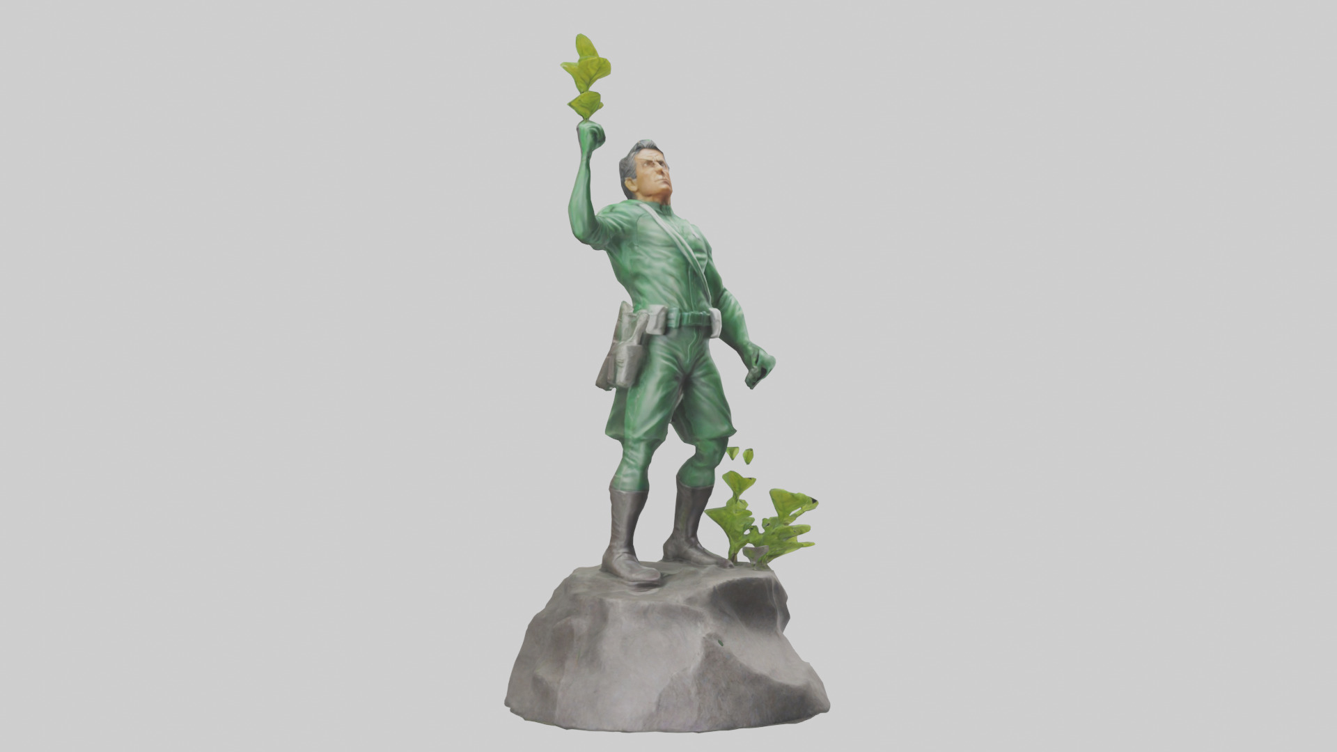 Ecological Action Hero Statue model 3D model_11