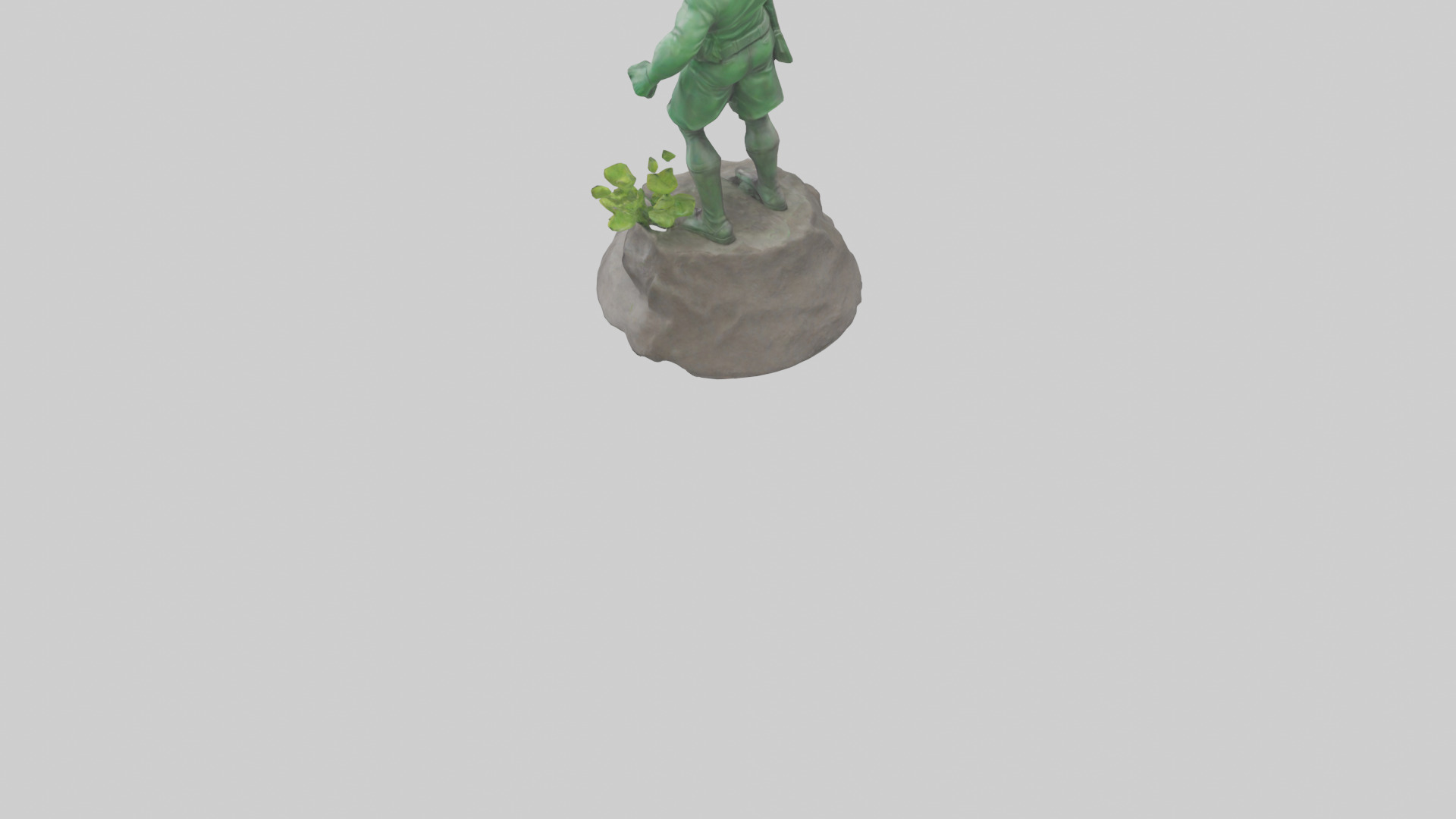 Ecological Action Hero Statue model 3D model_3