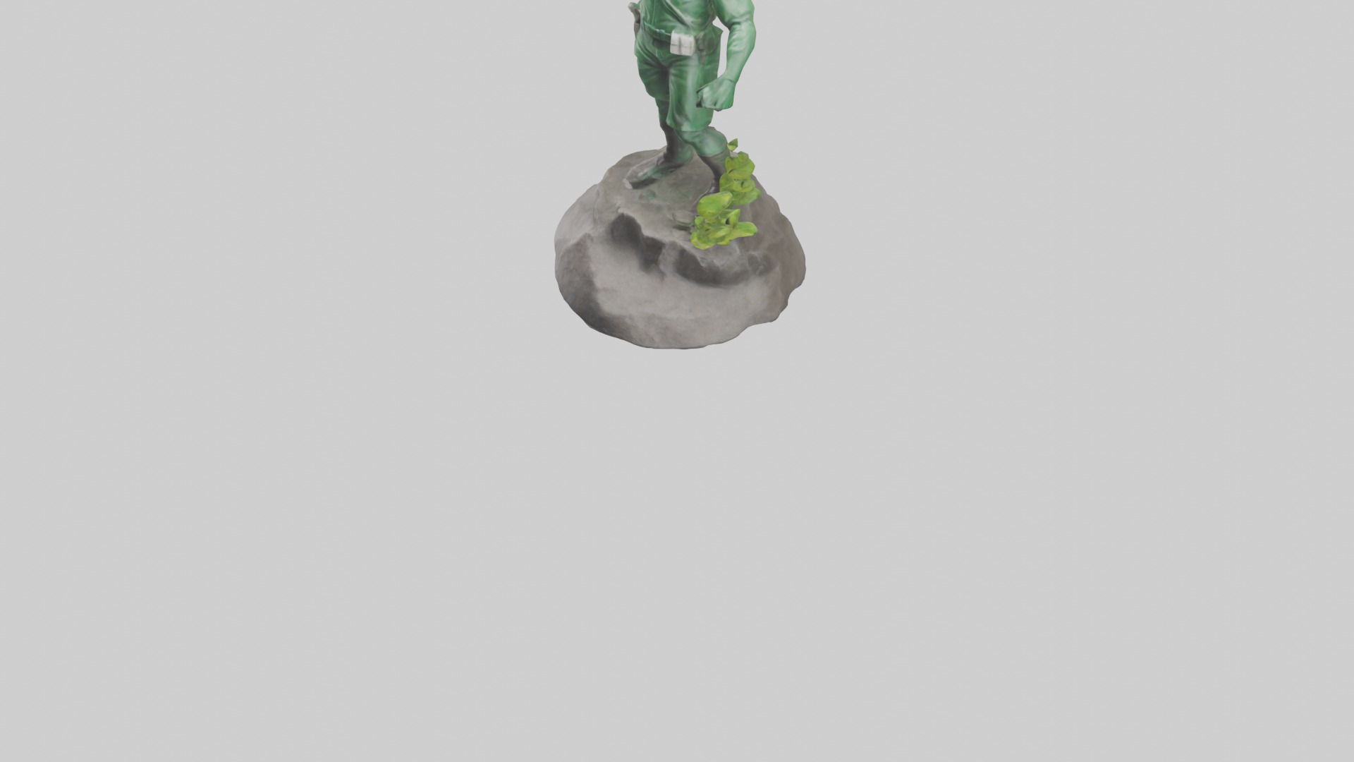 Ecological Action Hero Statue model 3D model_5