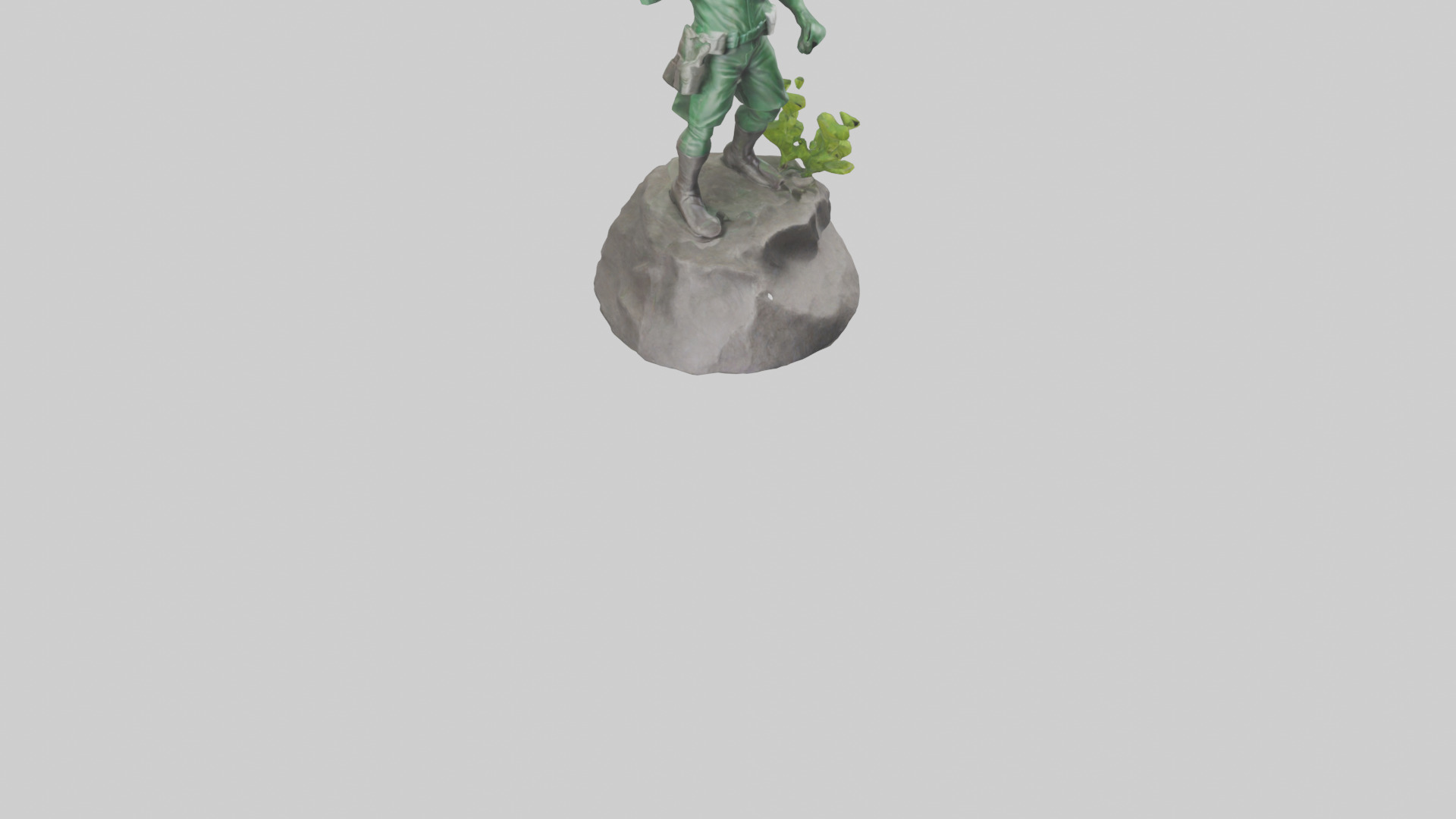 Ecological Action Hero Statue model 3D model_6