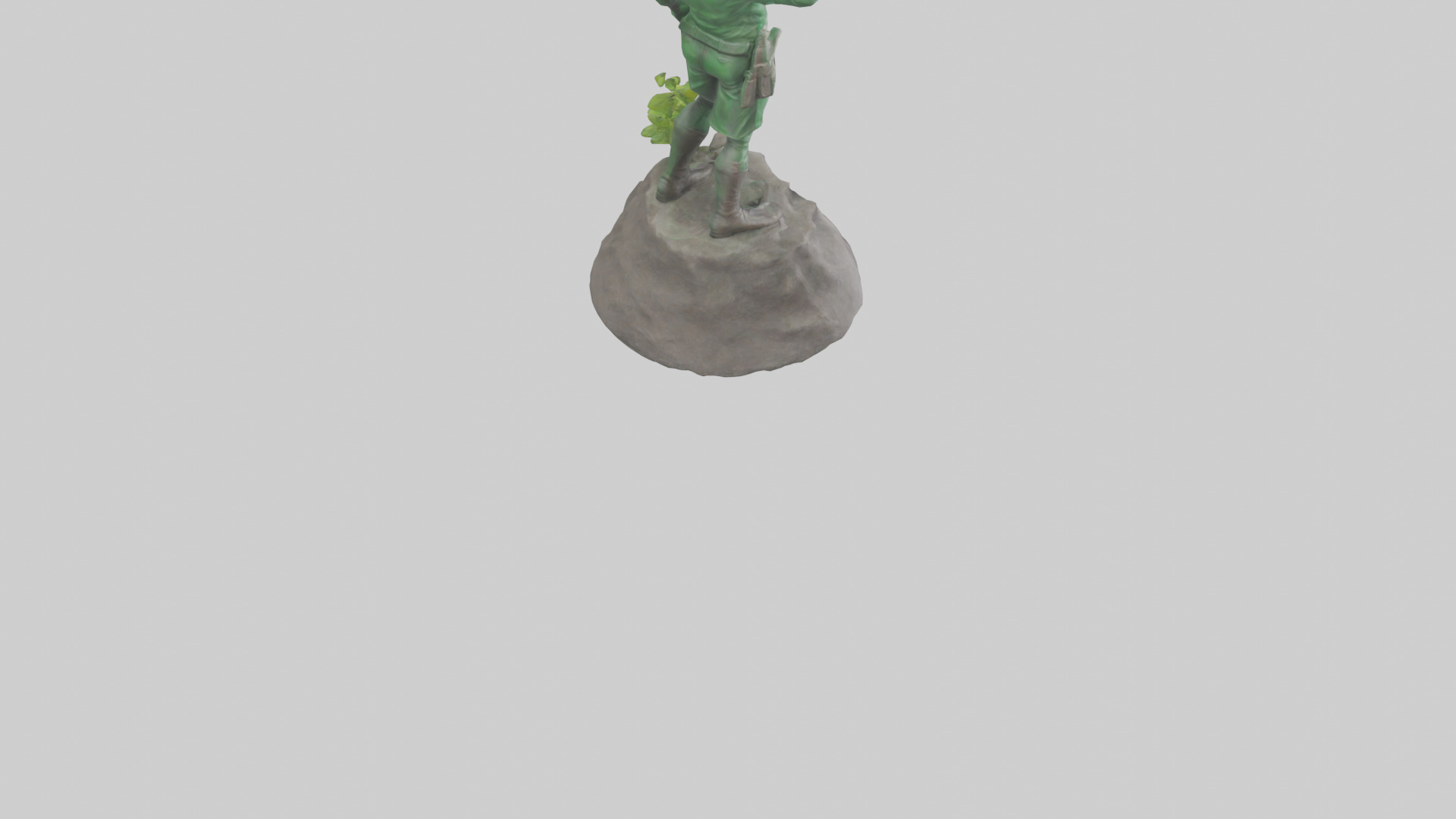 Ecological Action Hero Statue model 3D model_4