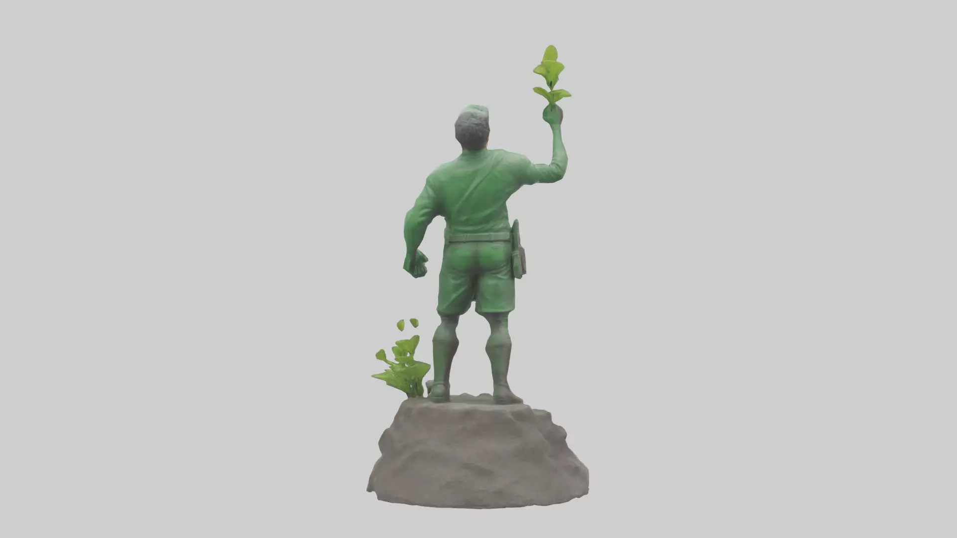 Ecological Action Hero Statue model 3D model_0