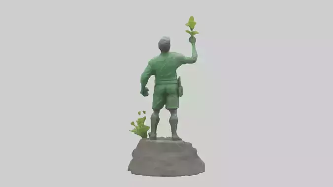 Ecological Action Hero Statue model