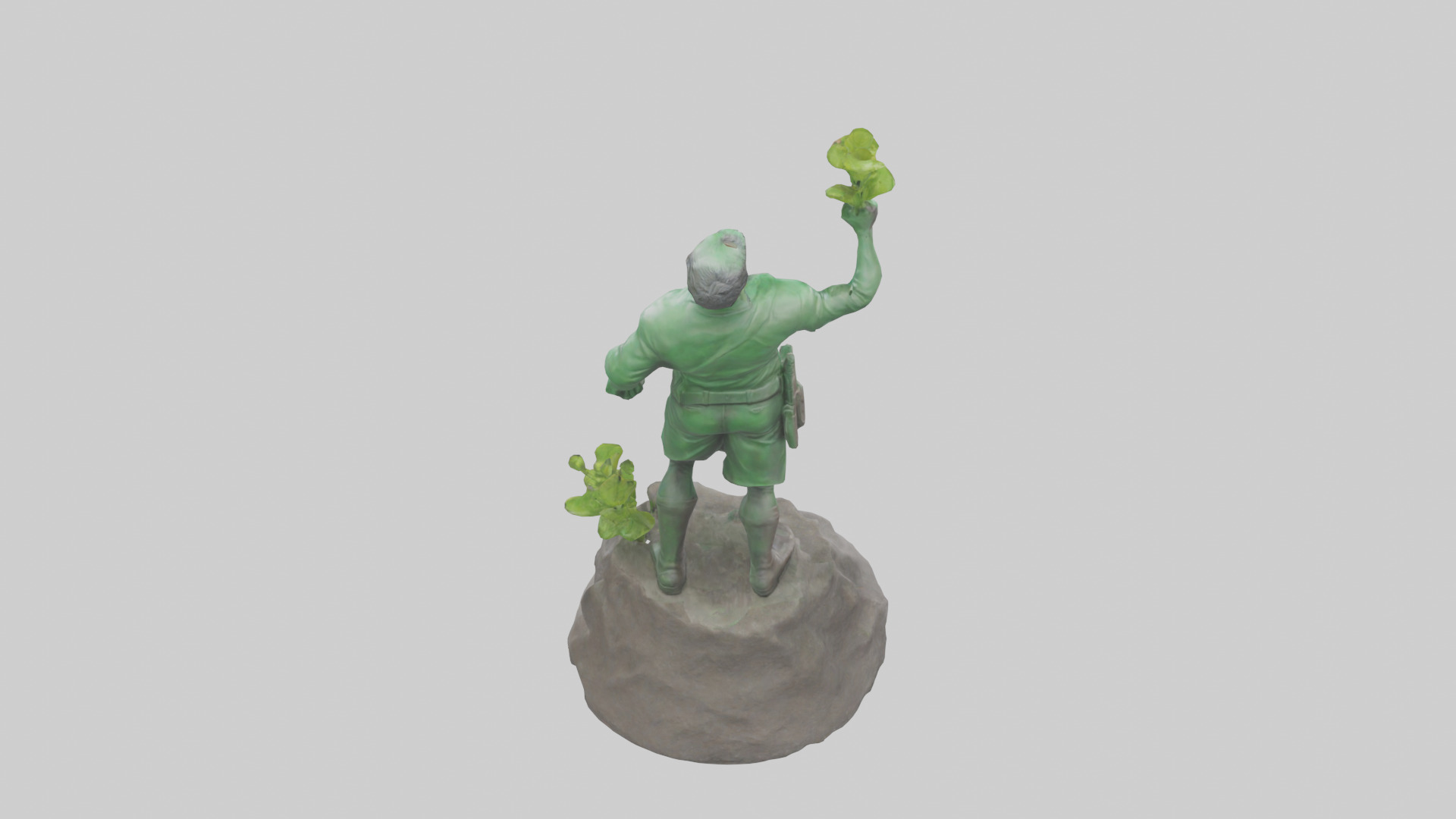 Ecological Action Hero Statue model 3D model_15