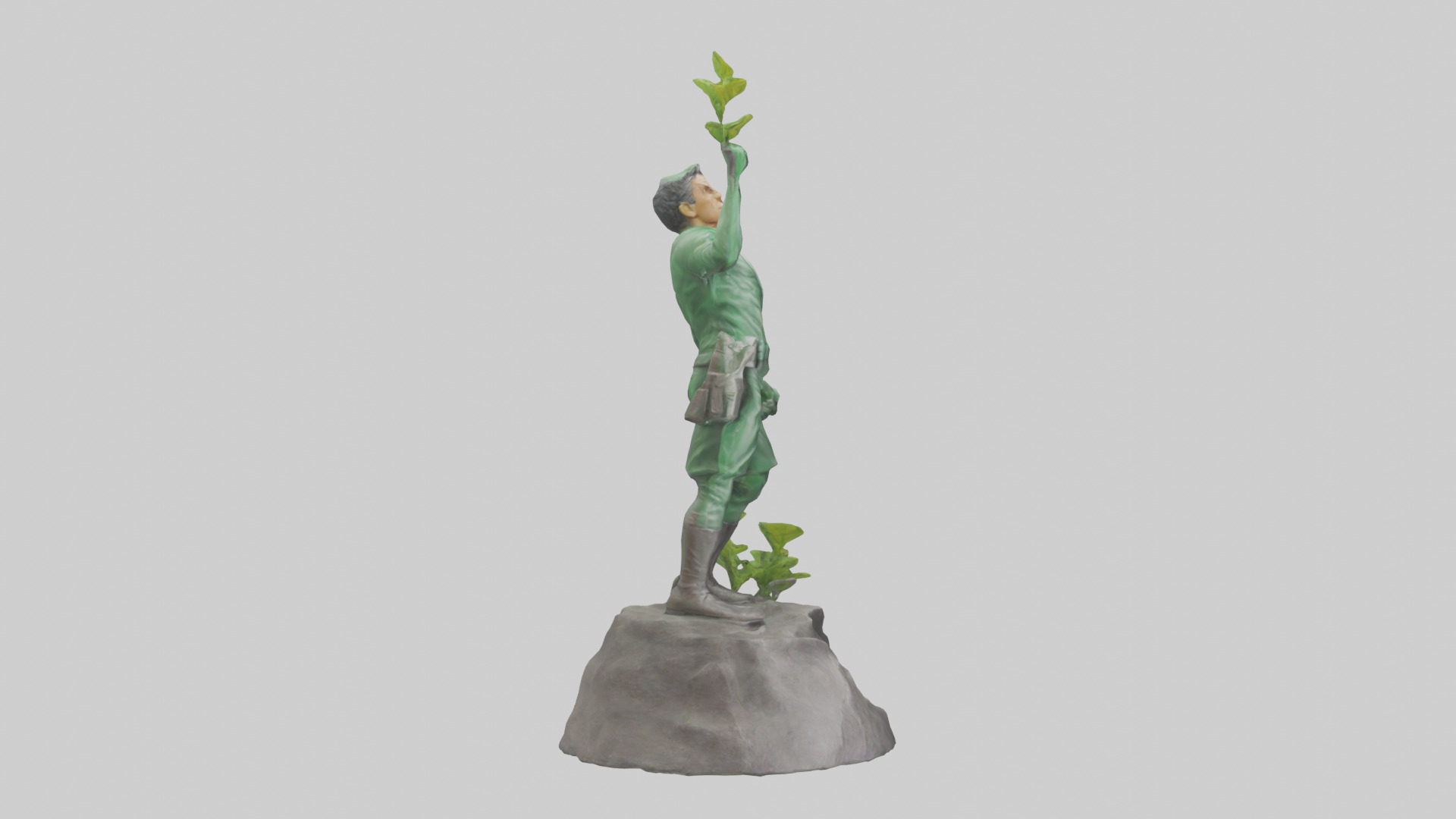 Ecological Action Hero Statue model 3D model_13