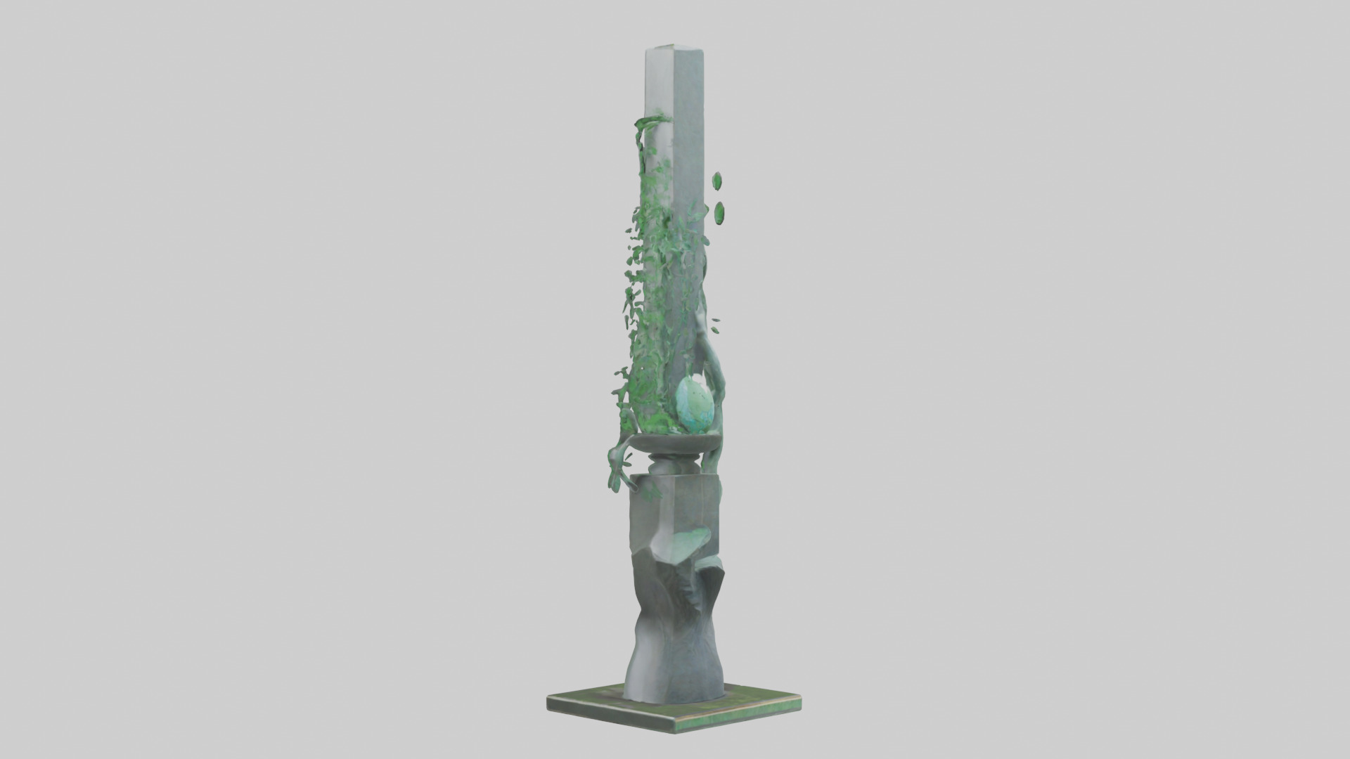 Ecological Action Monument Statue model 3D model_11