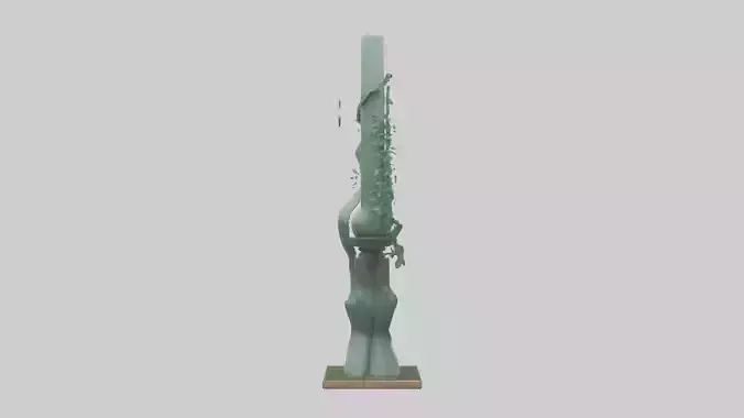 Ecological Action Monument Statue model 3D model