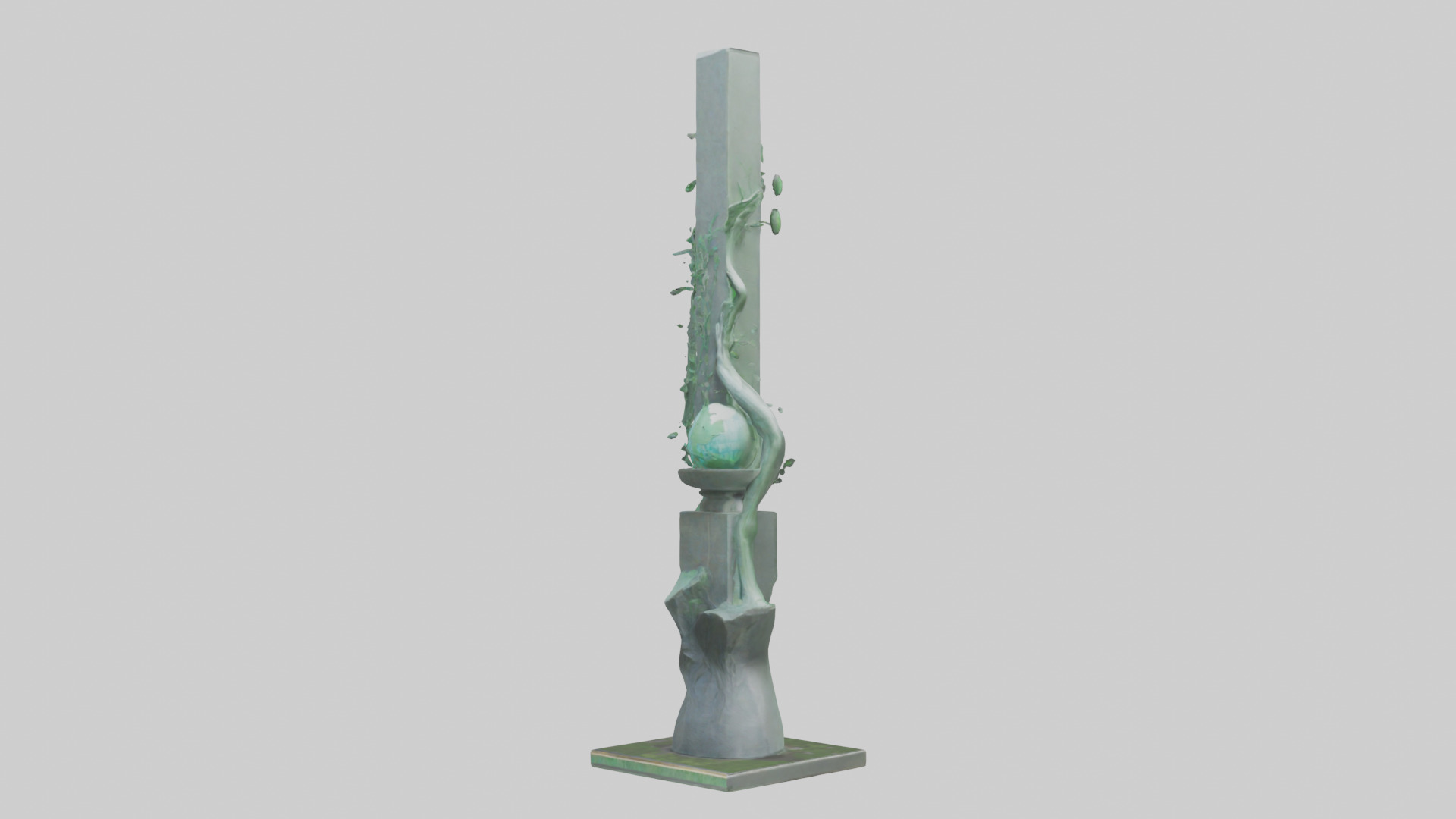 Ecological Action Monument Statue model 3D model_8