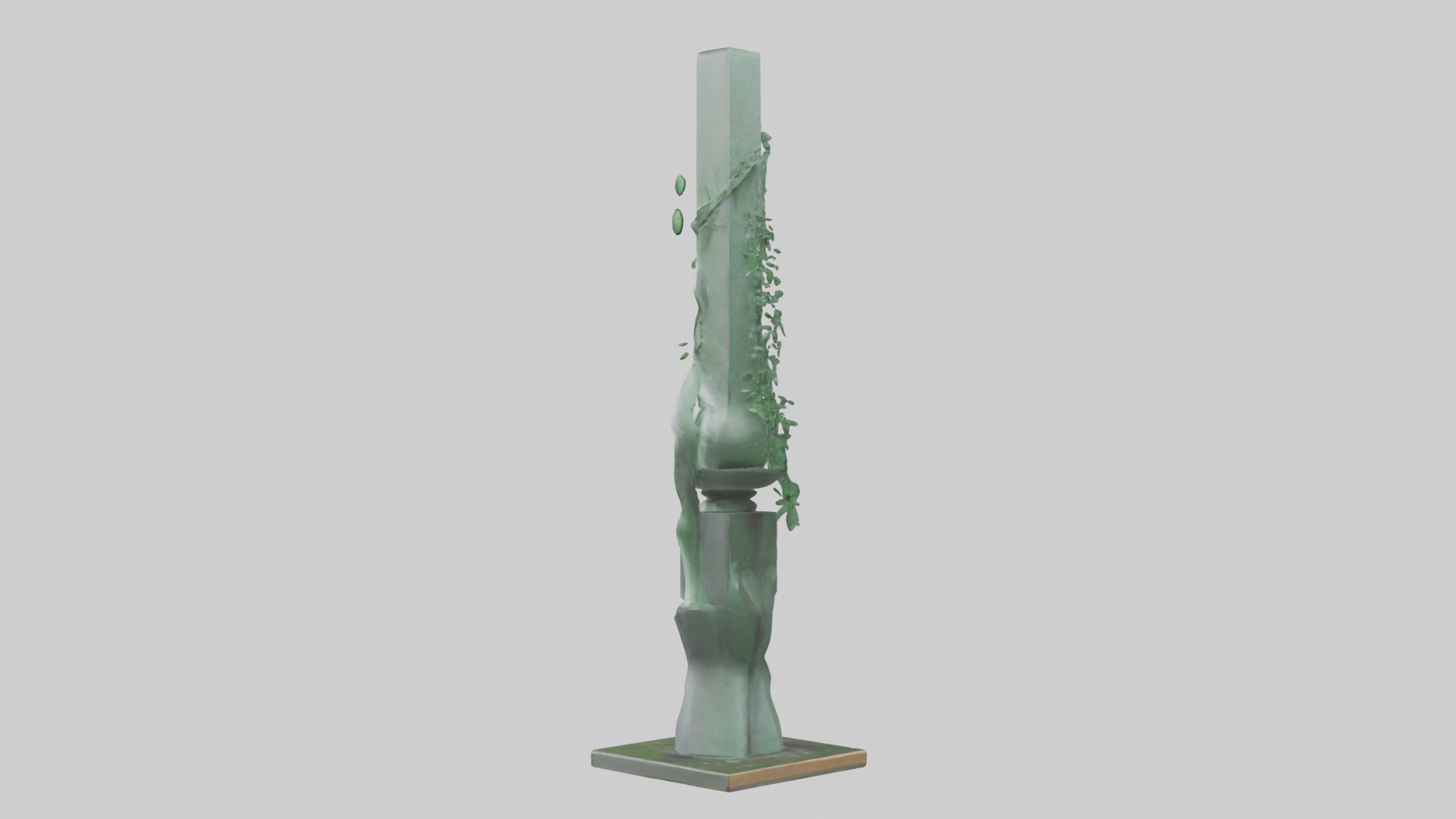 Ecological Action Monument Statue model 3D model_1