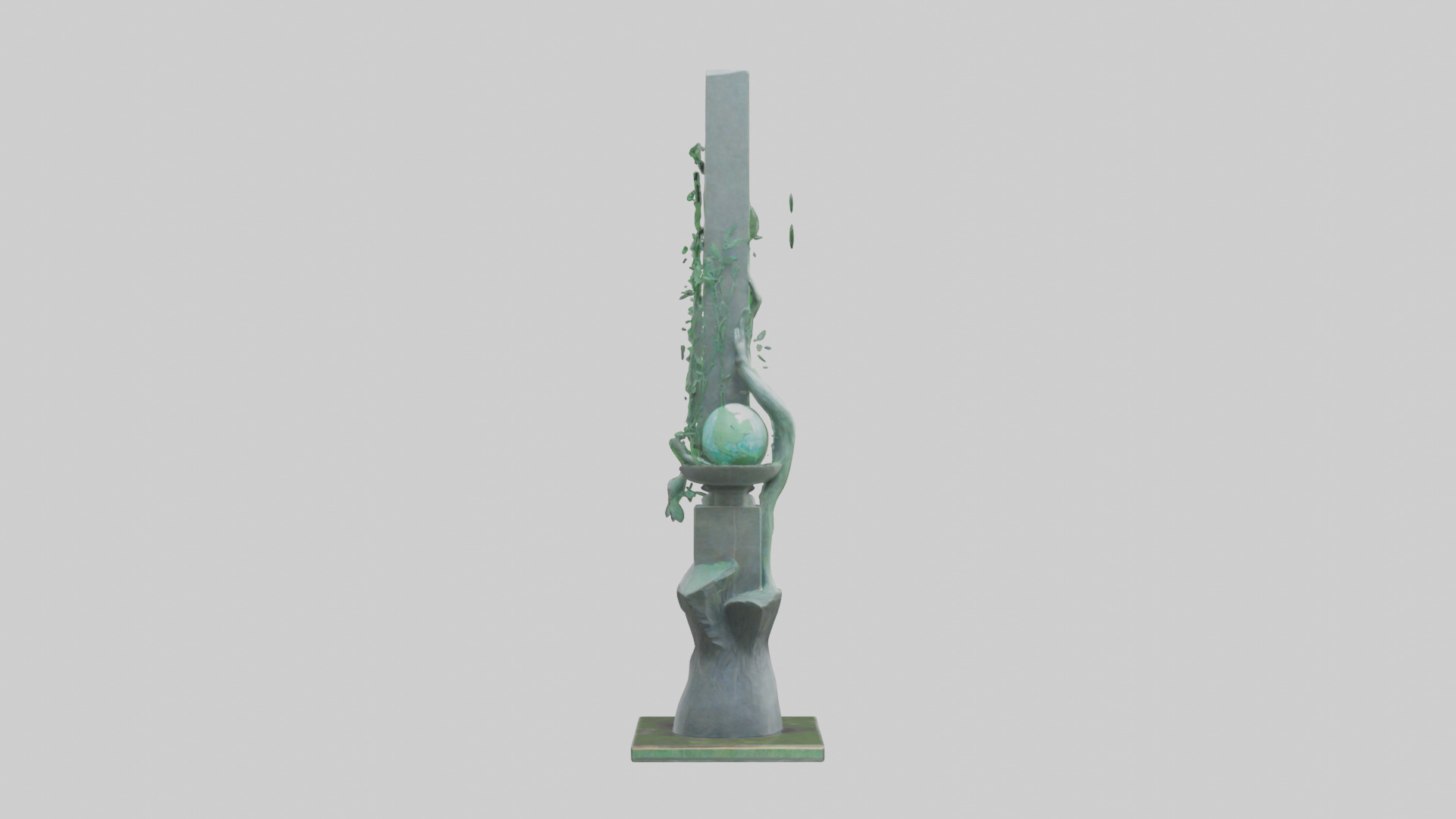 Ecological Action Monument Statue model 3D model_9