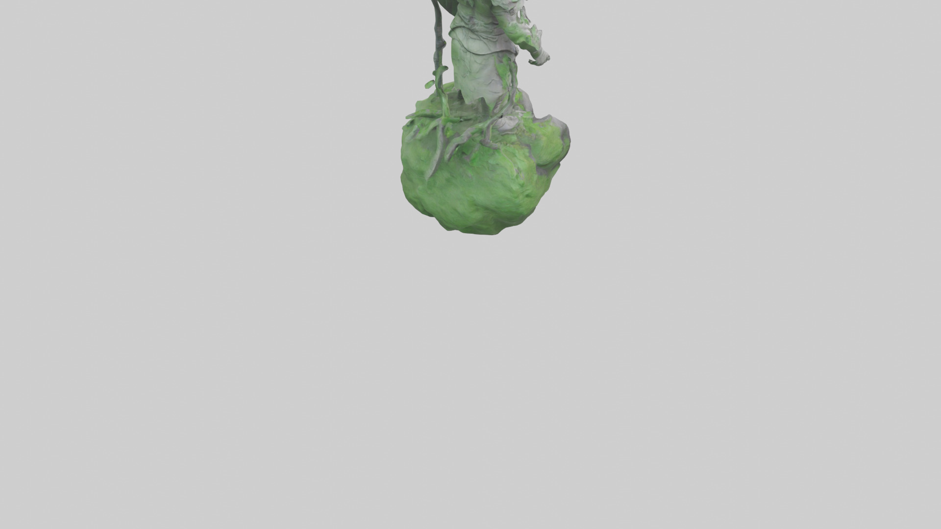 Ecological Warrior Statue model 3D model_4