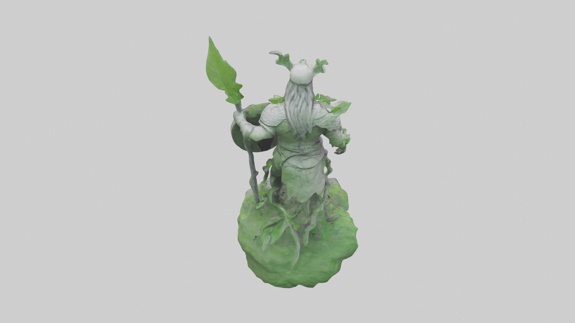 Ecological Warrior Statue model 3D model_15