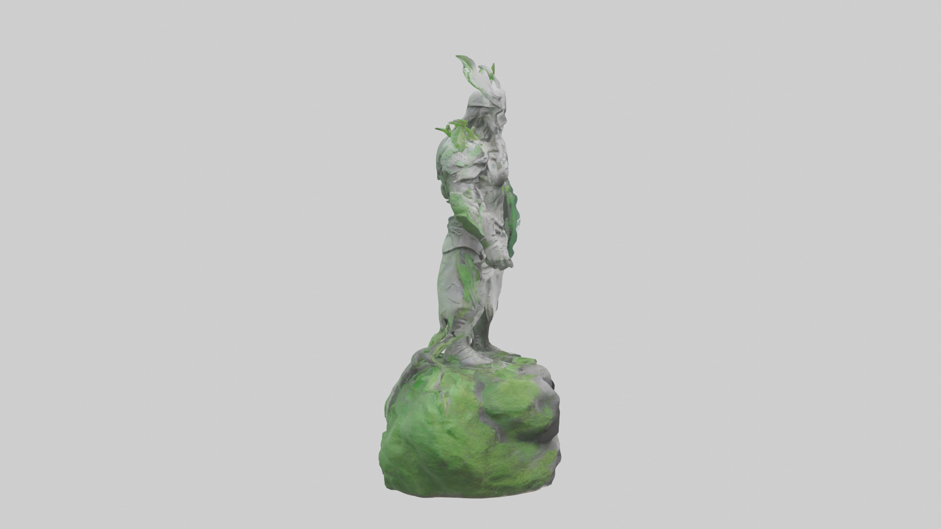 Ecological Warrior Statue model 3D model_13
