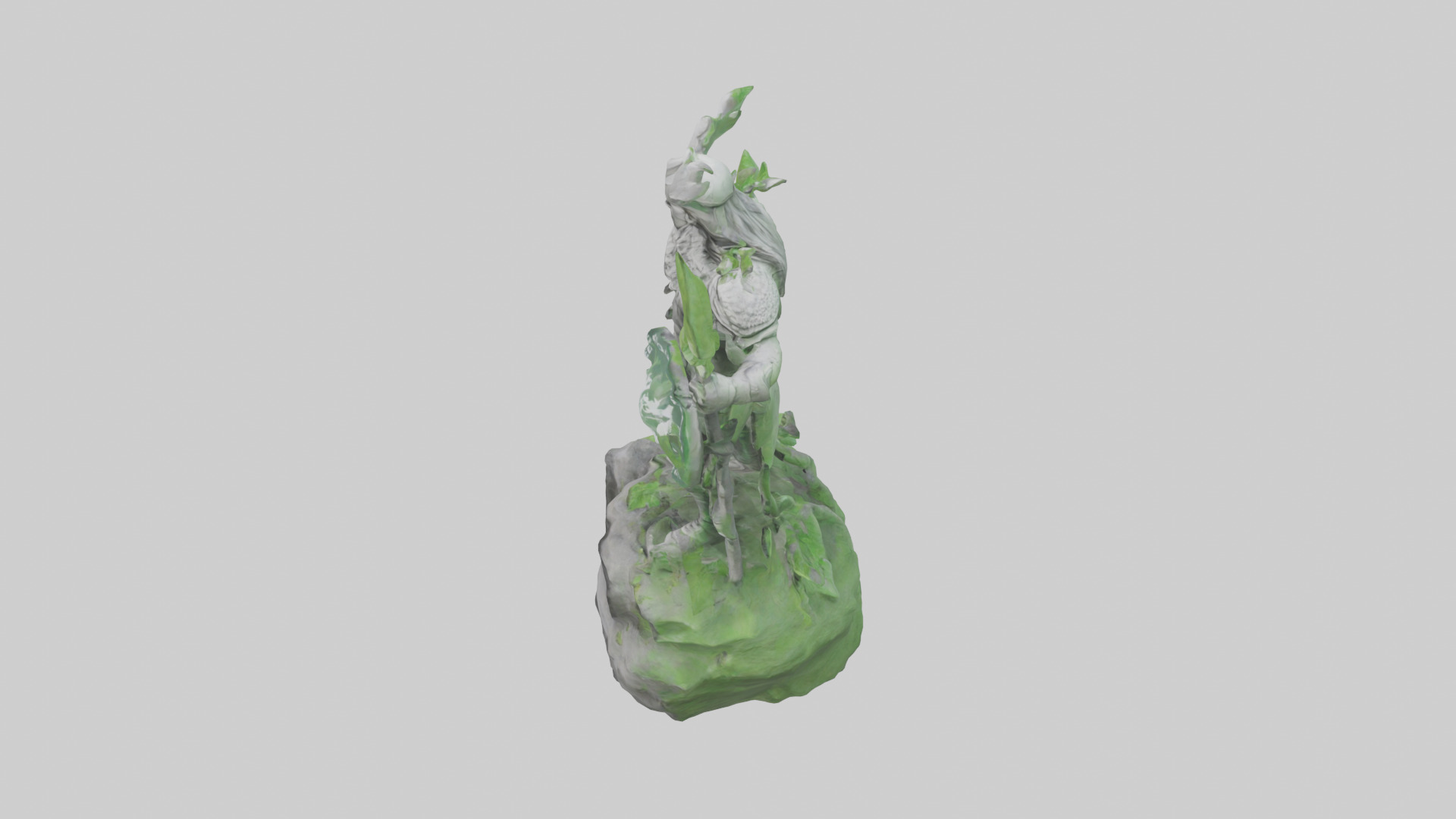 Ecological Warrior Statue model 3D model_17