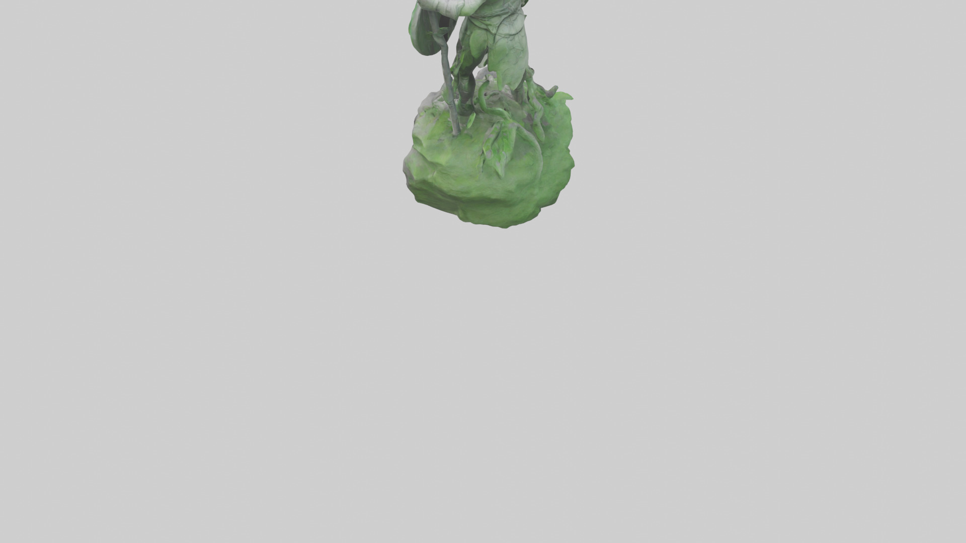 Ecological Warrior Statue model 3D model_3