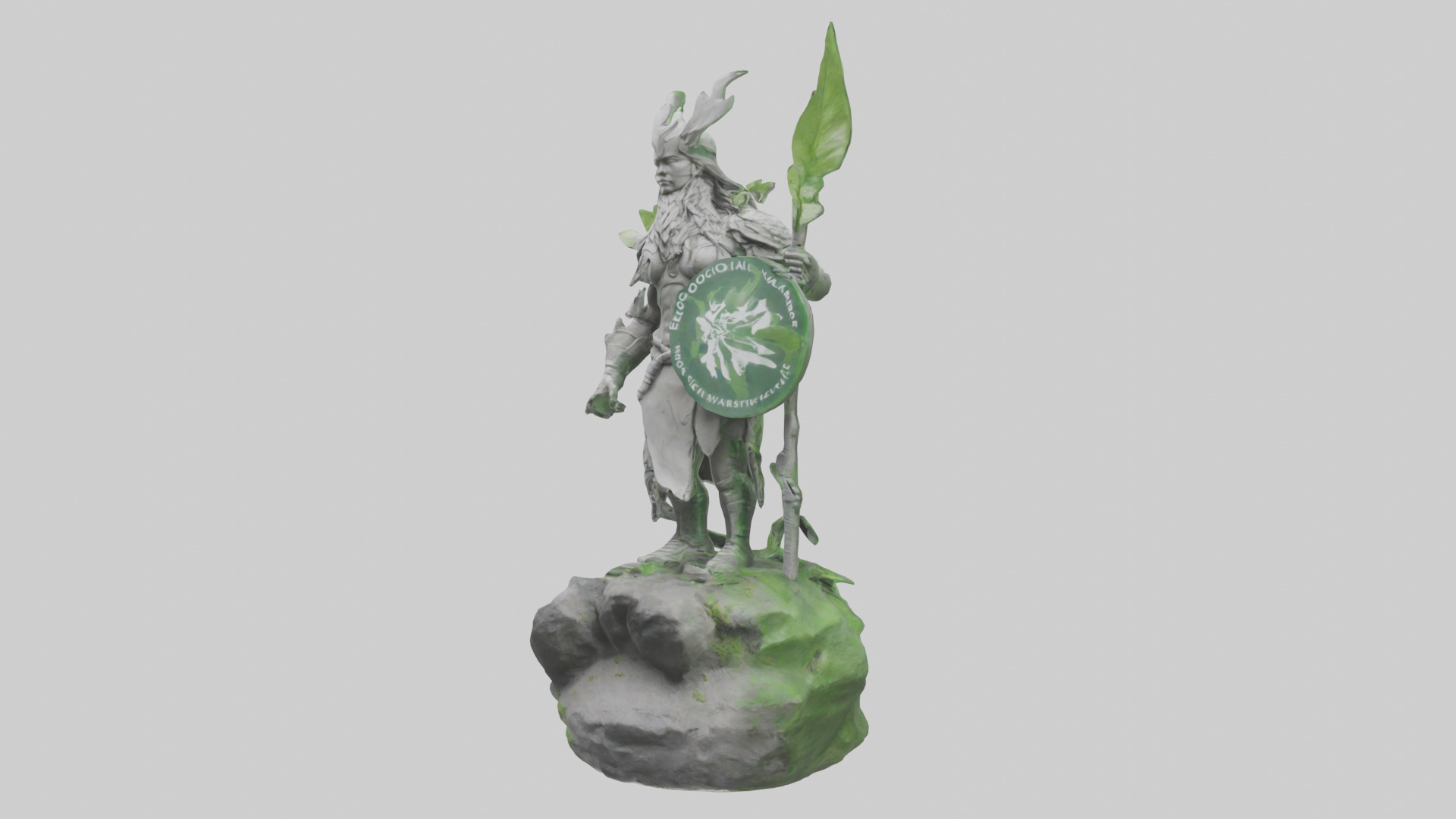 Ecological Warrior Statue model 3D model_10