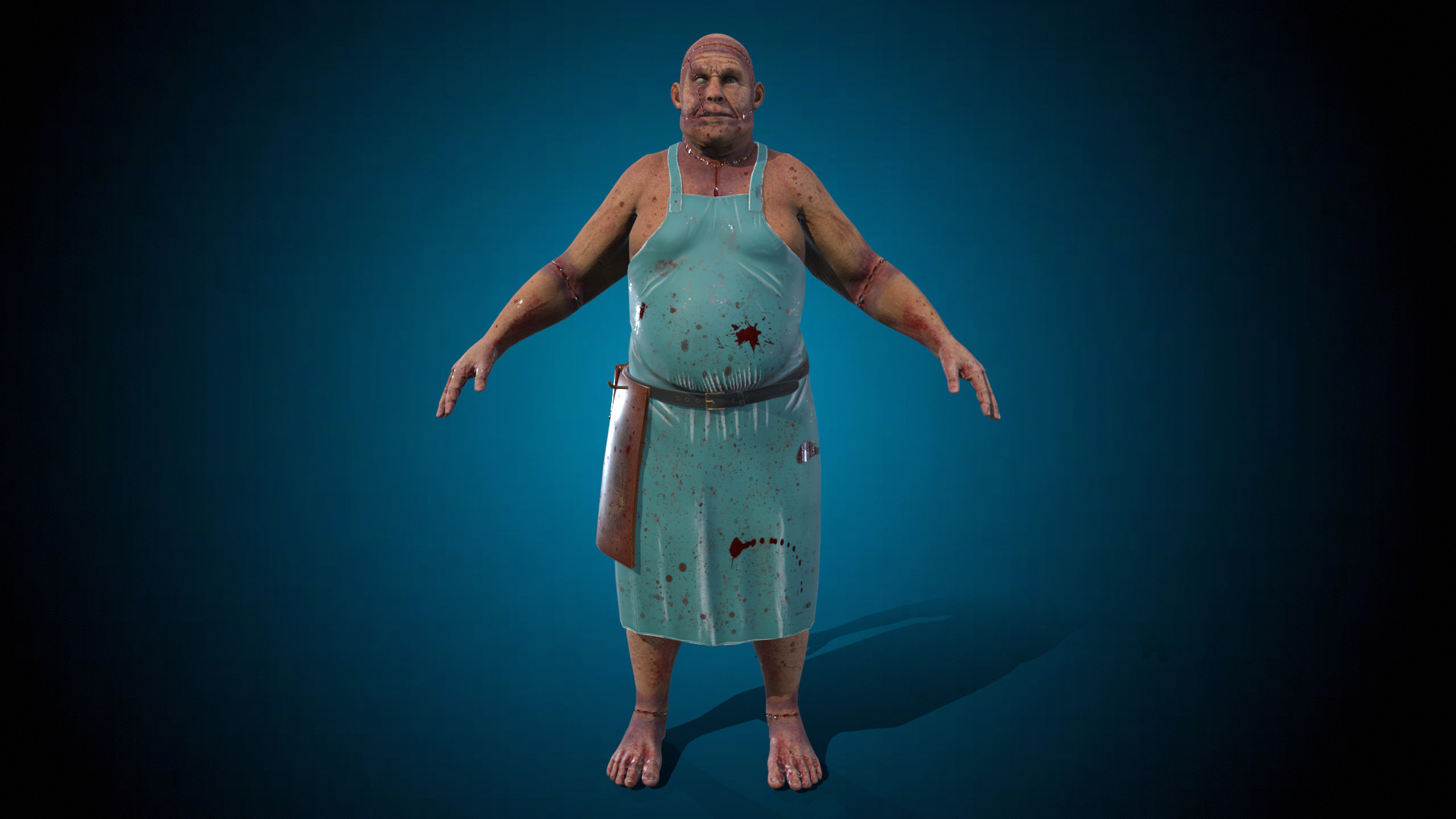 Brutal Butcher Low-poly 3D model_4