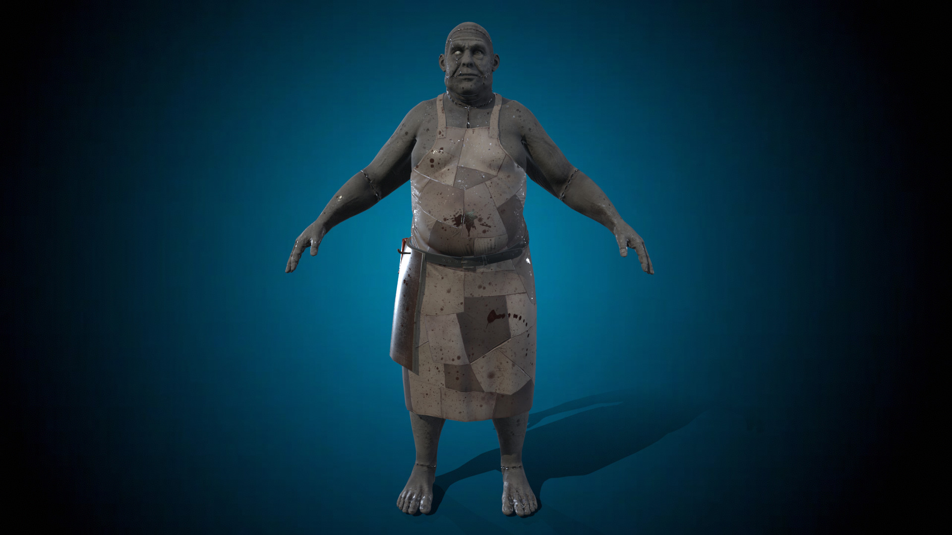 Brutal Butcher Low-poly 3D model_7