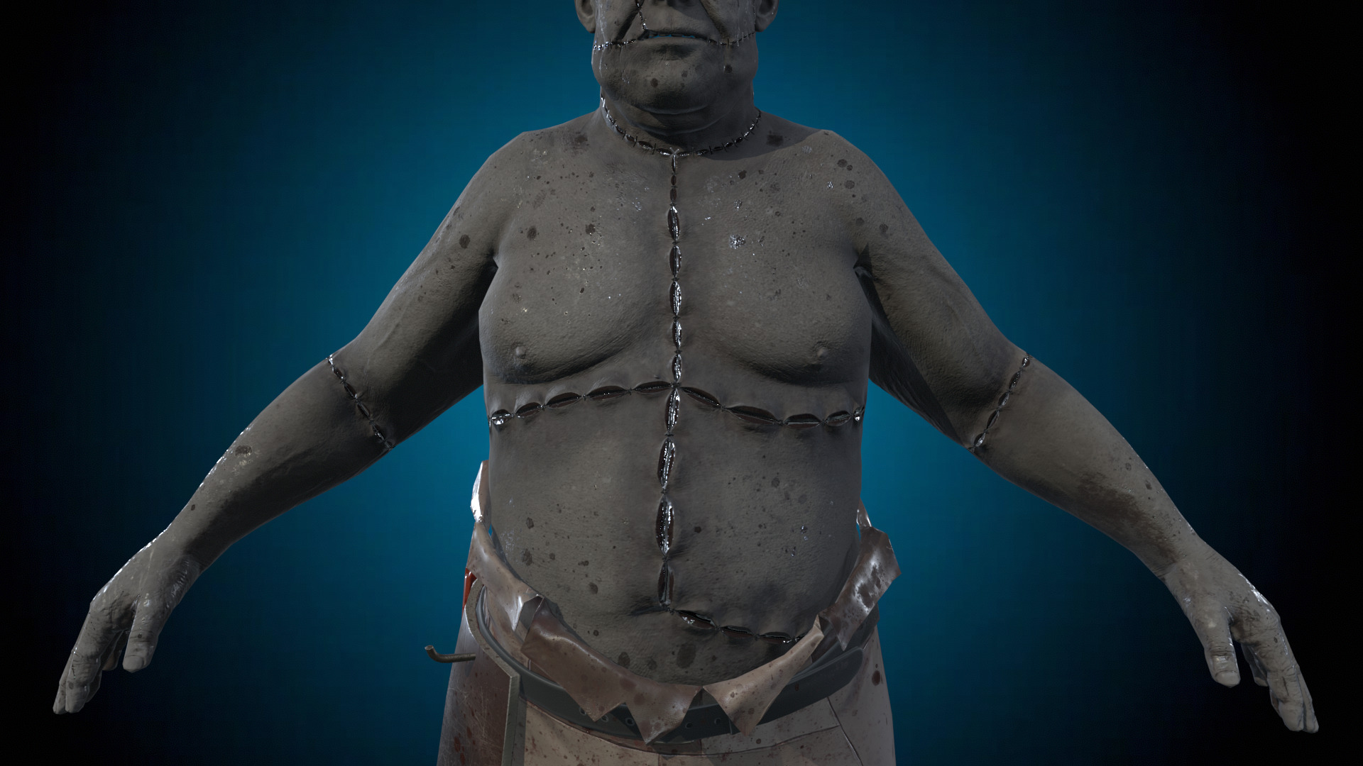 Brutal Butcher Low-poly 3D model_13