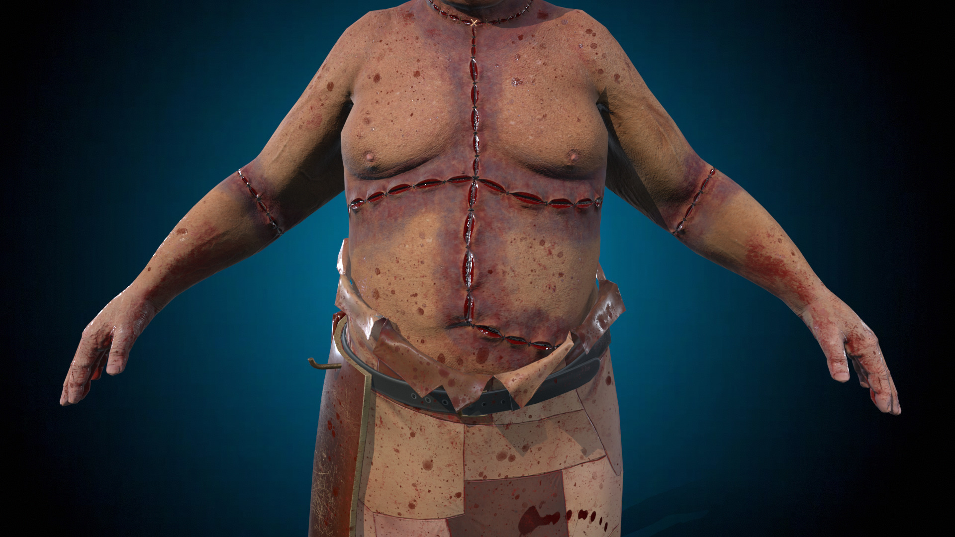 Brutal Butcher Low-poly 3D model_17