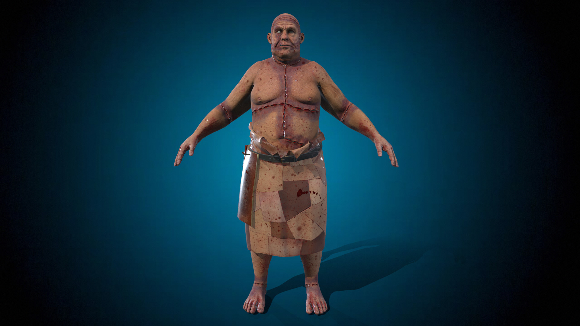 Brutal Butcher Low-poly 3D model_9